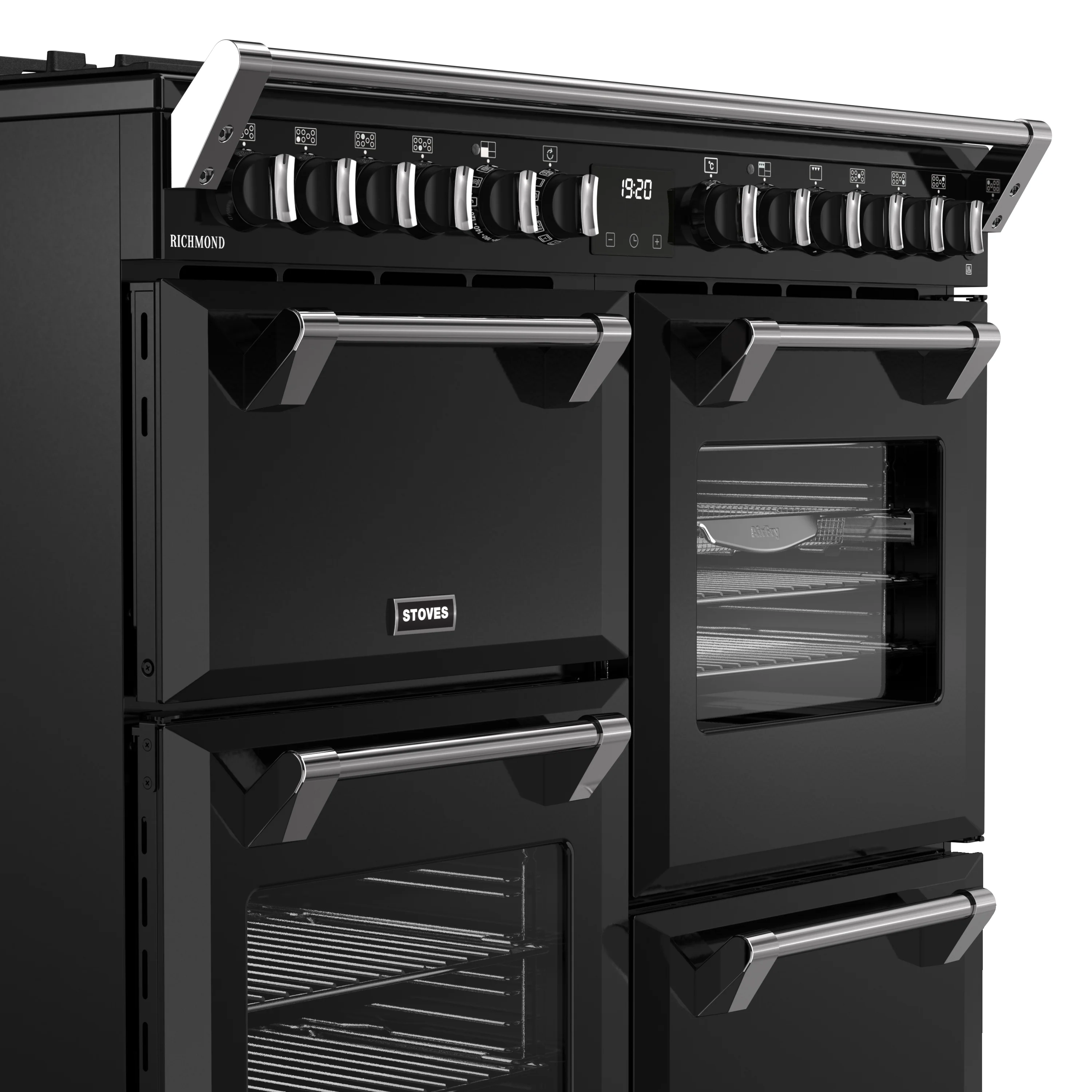 Stoves RCA Richmond 100DF 100cm Dual Fuel Range Cooker 444411856 Black - Image 4