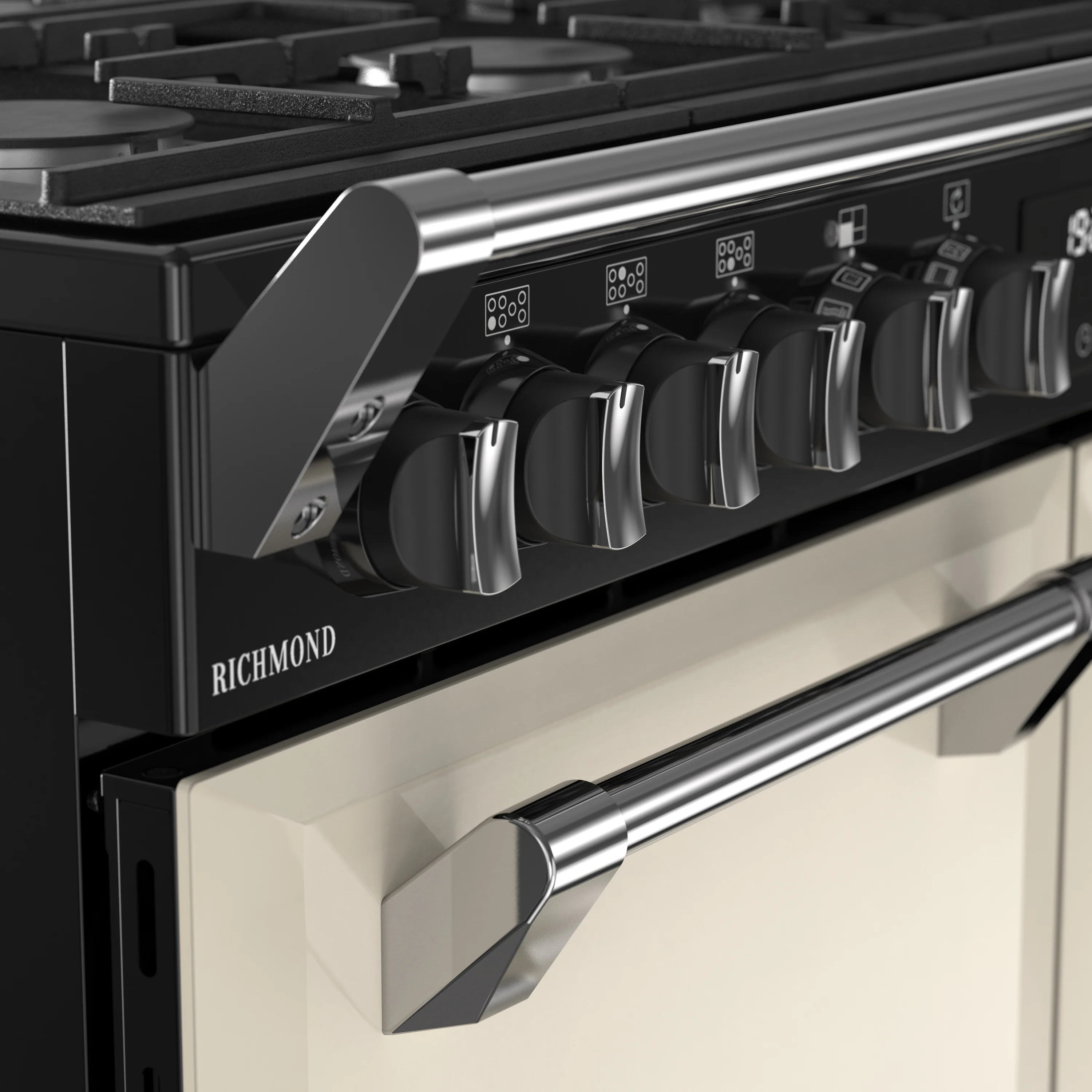 Stoves RCA Richmond 100DF 100cm Dual Fuel Range Cooker 444411857 Cream - Image 5