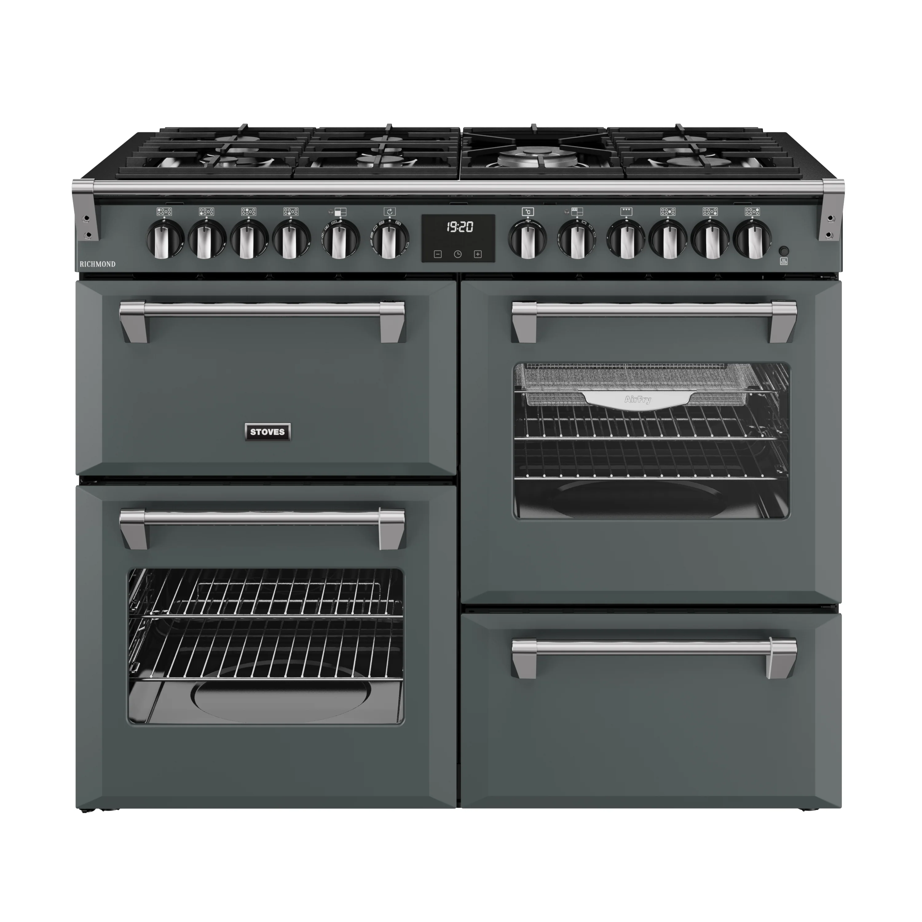 Stoves RCA Richmond 110DF 110cm Dual Fuel Range Cooker 444411861 Anthracite