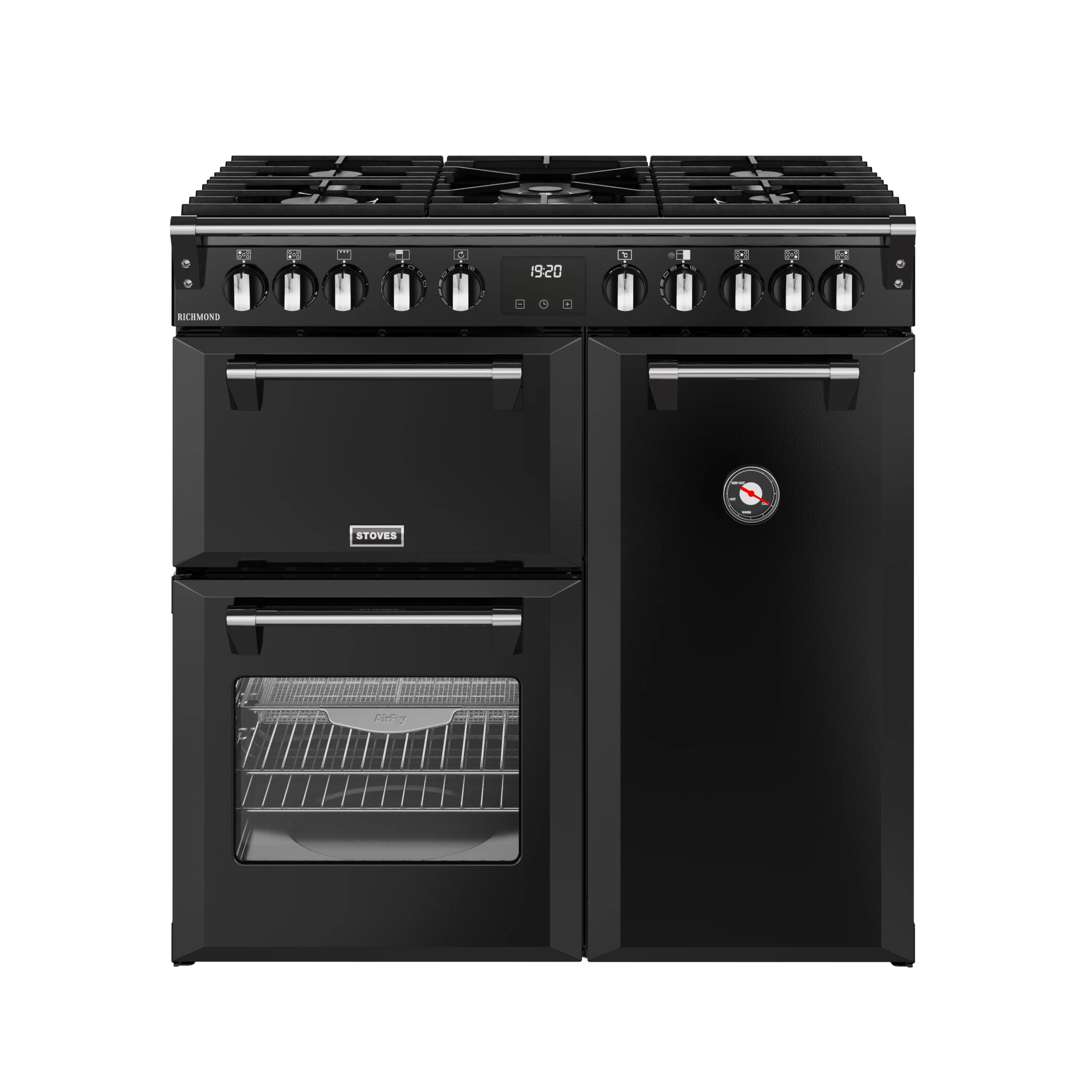 Stoves RCA Richmond 90DF 90cm Dual Fuel Range Cooker 444411850 Black