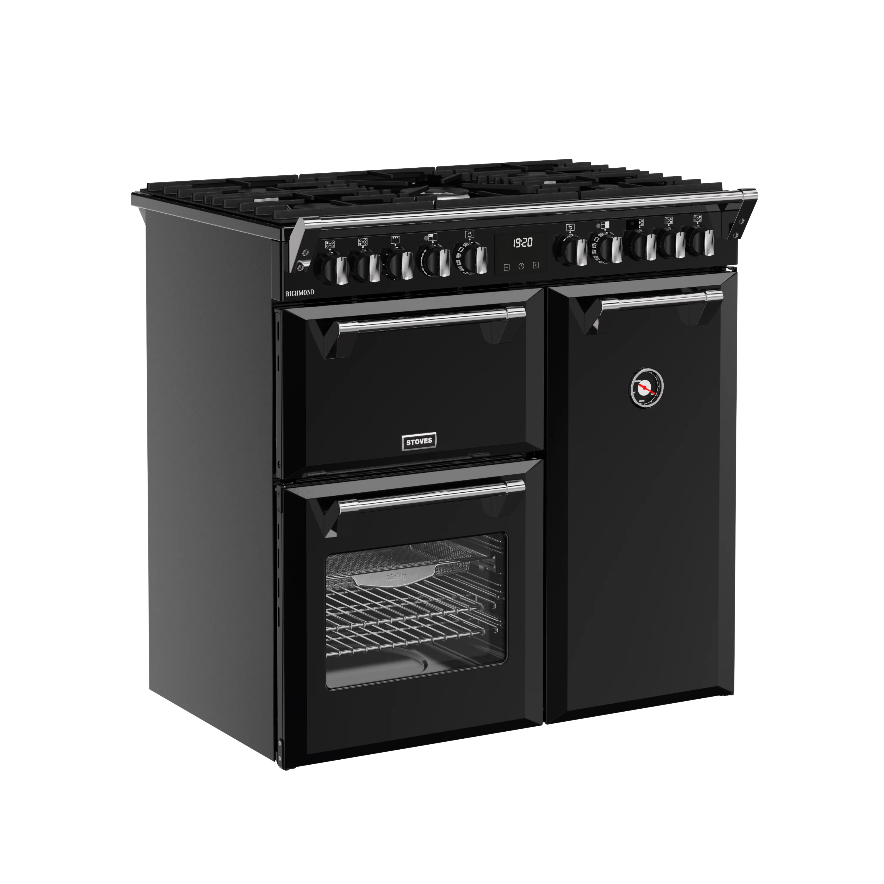 Stoves RCA Richmond 90DF 90cm Dual Fuel Range Cooker 444411850 Black - Image 2