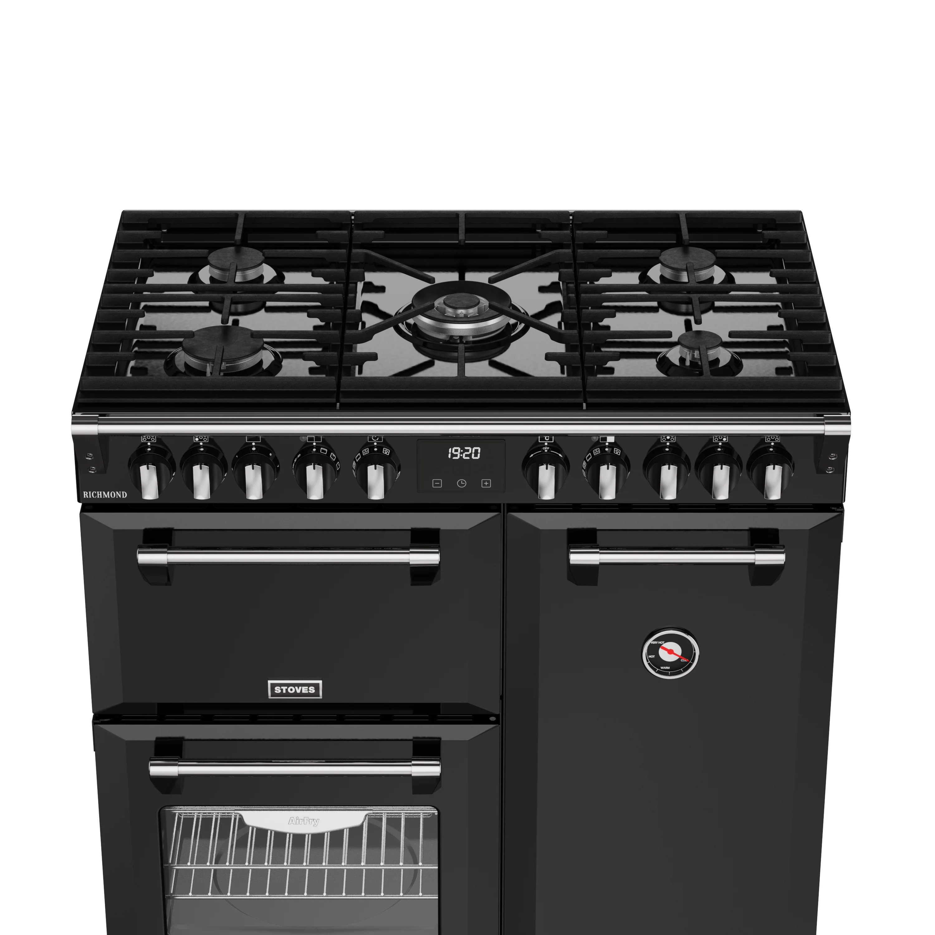 Stoves RCA Richmond 90DF 90cm Dual Fuel Range Cooker 444411850 Black - Image 3