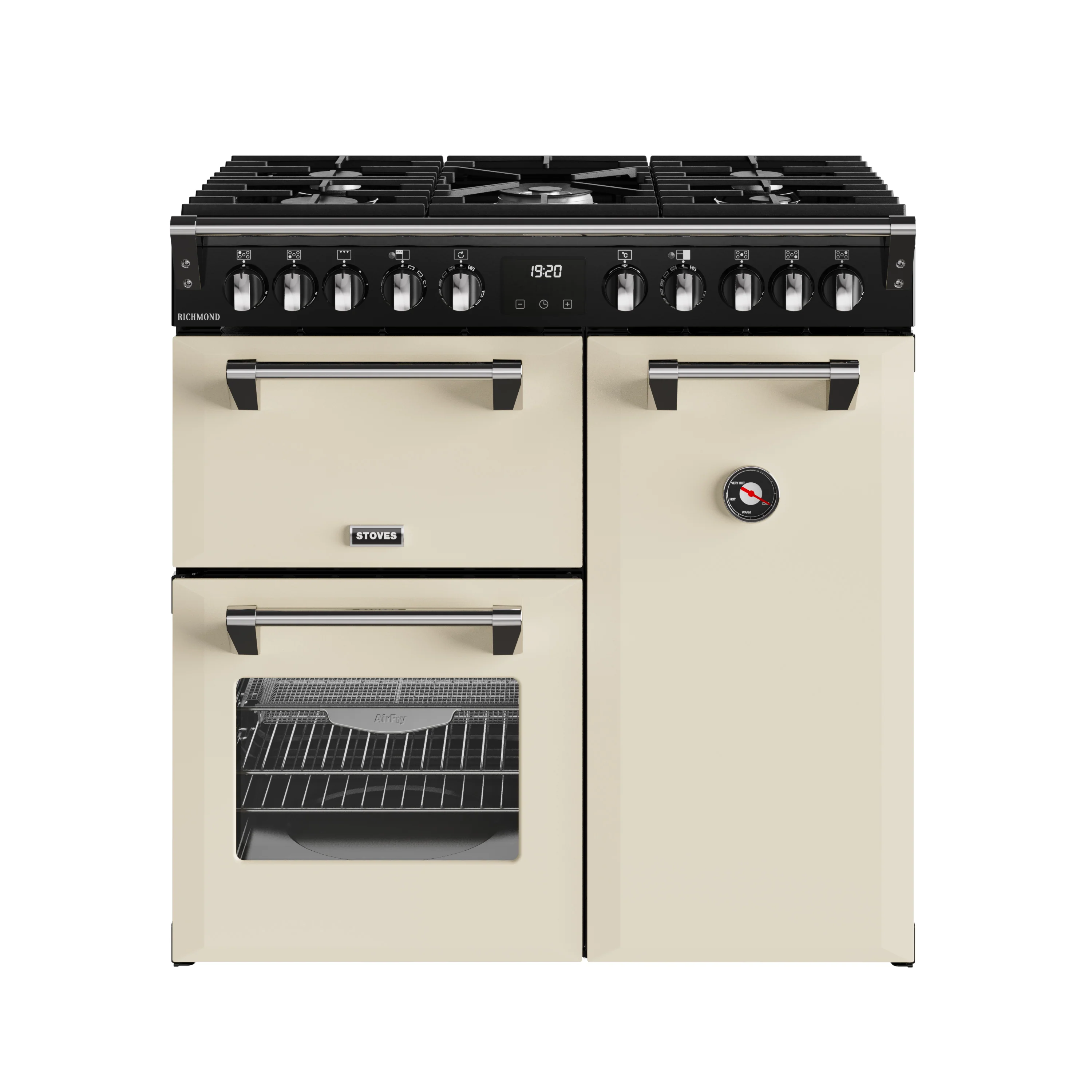 Stoves RCA Richmond 90DF 90cm Dual Fuel Range Cooker 444411851 Cream