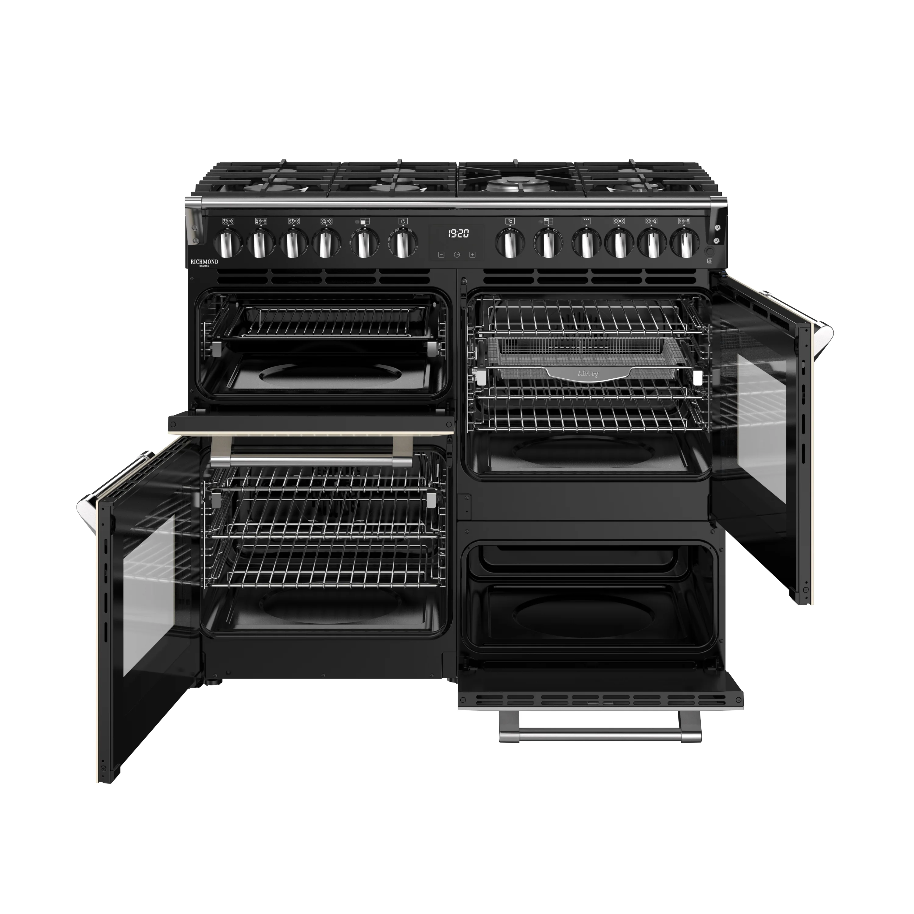 Stoves RCA Richmond Deluxe 100DF 100cm Dual Fuel Range Cooker 444411872 Cream - Image 10