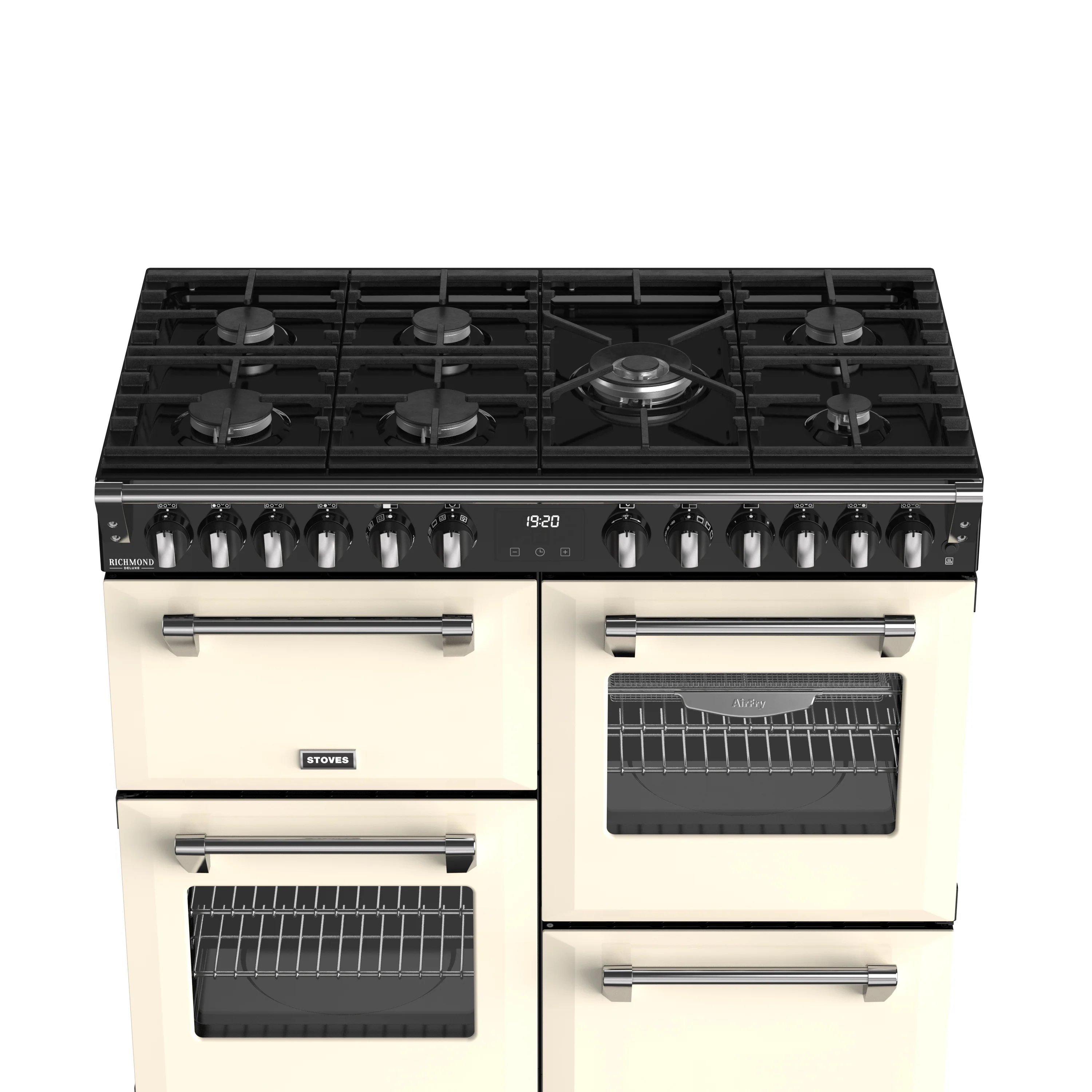 Stoves RCA Richmond Deluxe 100DF 100cm Dual Fuel Range Cooker 444411872 Cream - Image 4