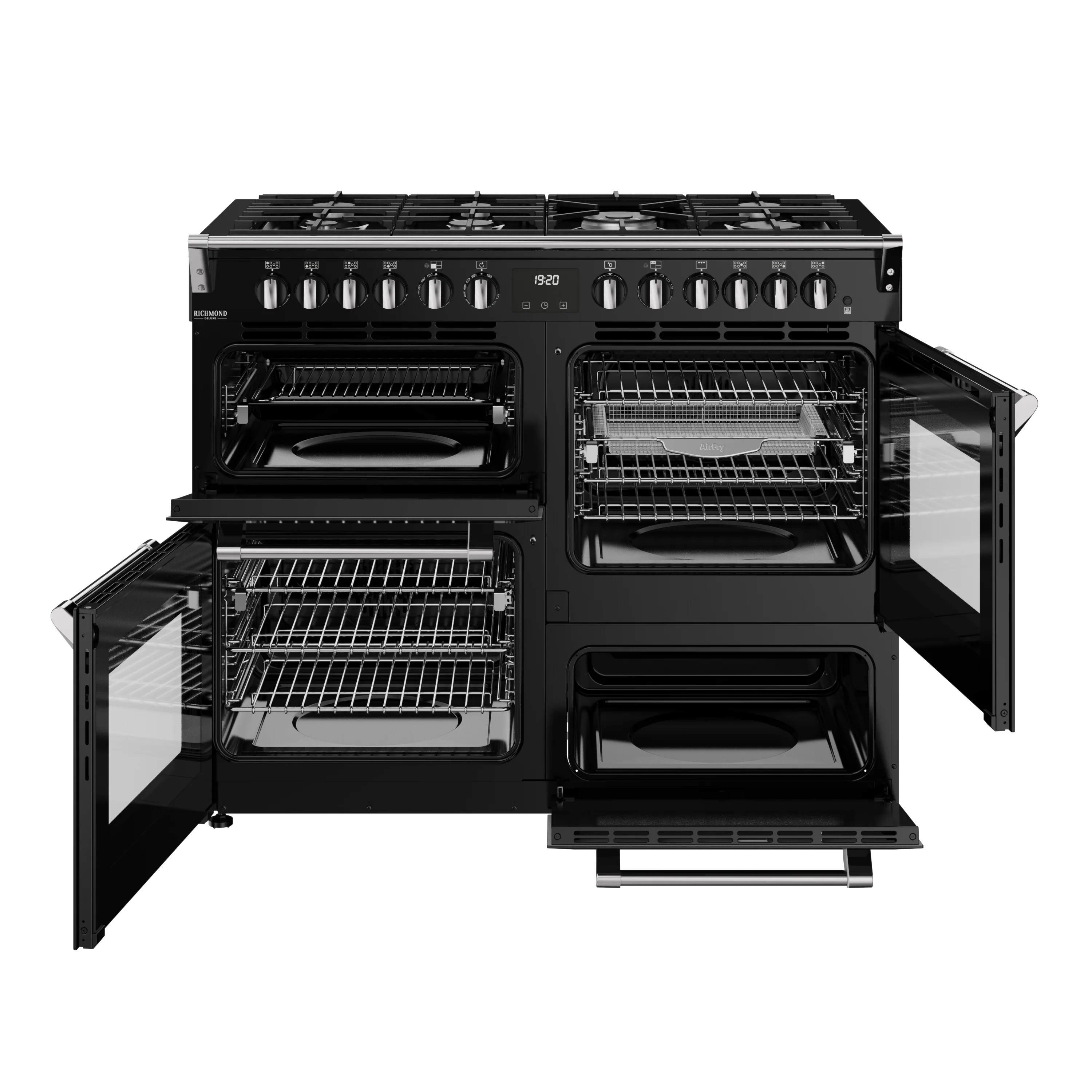 Stoves RCA Richmond Deluxe 110DF 110cm Dual Fuel Range Cooker 444411876 Black - Image 10
