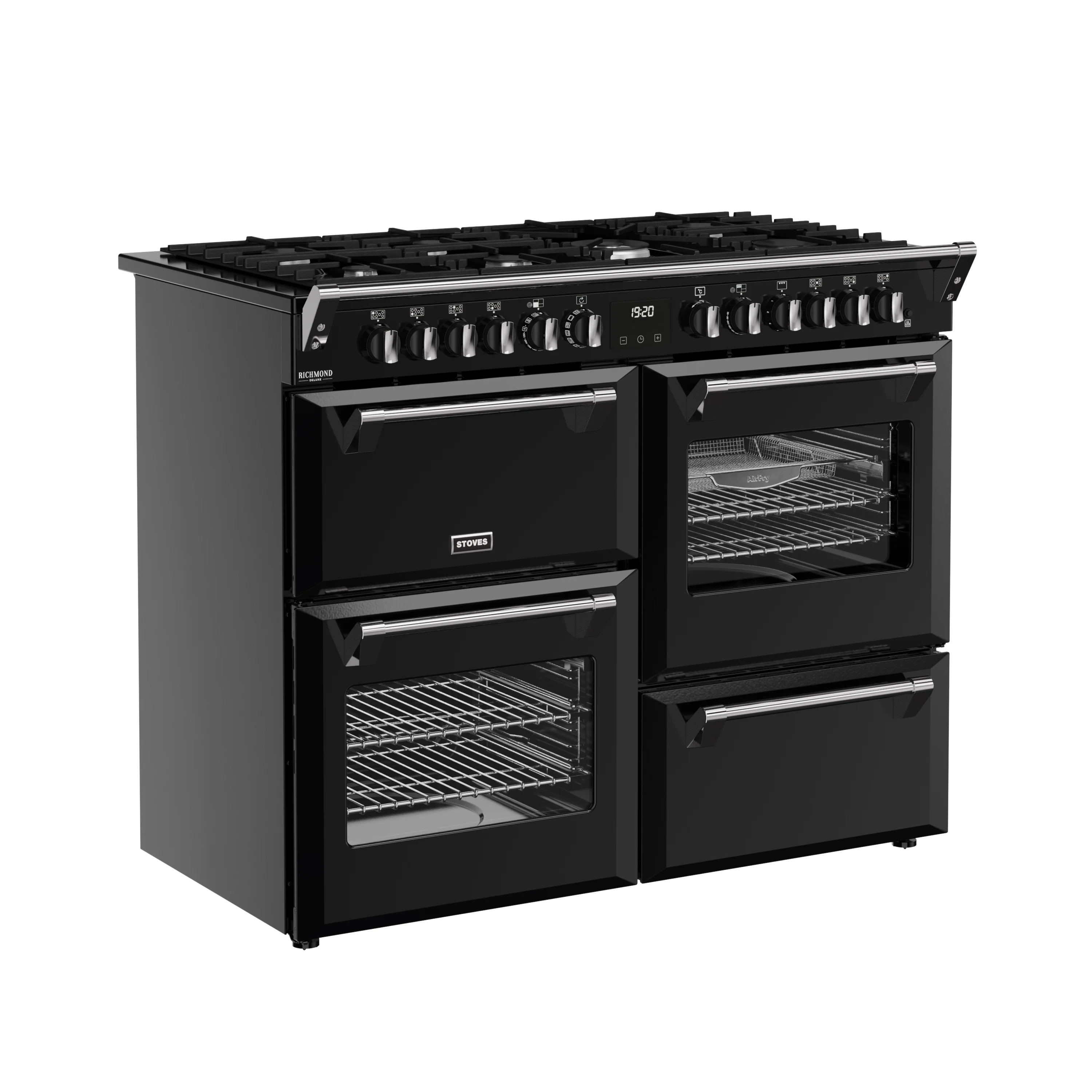 Stoves RCA Richmond Deluxe 110DF 110cm Dual Fuel Range Cooker 444411876 Black - Image 2