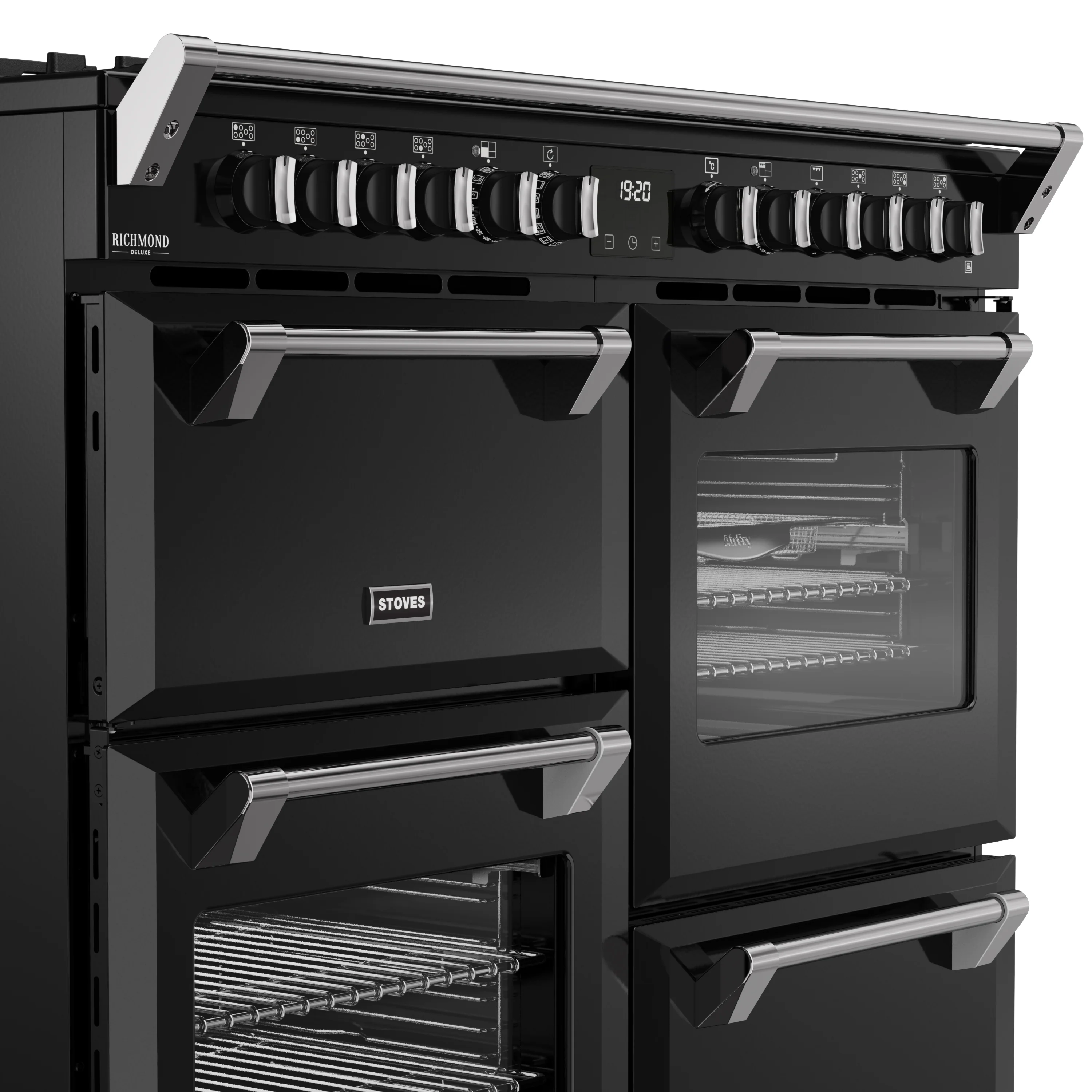 Stoves RCA Richmond Deluxe 110DF 110cm Dual Fuel Range Cooker 444411876 Black - Image 4