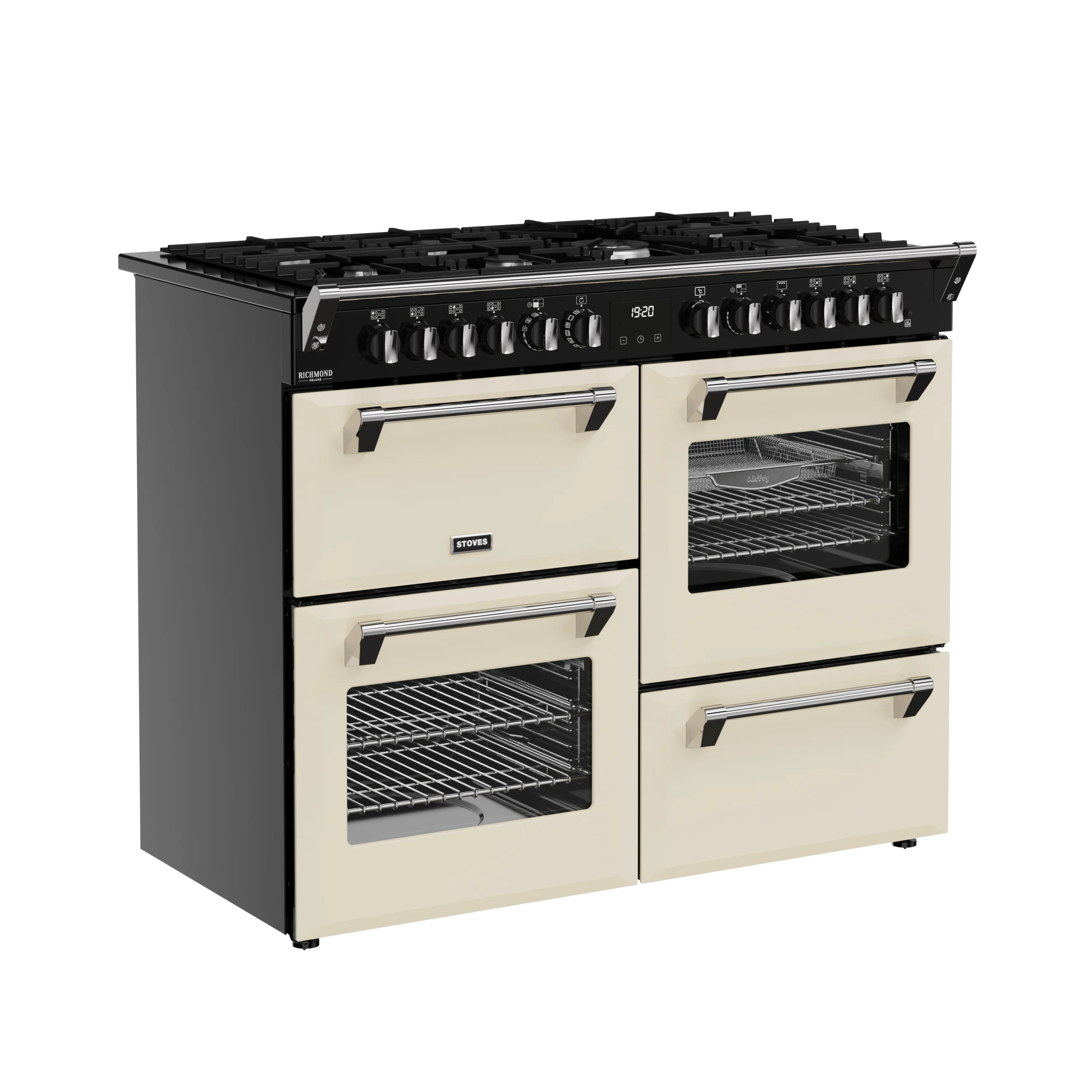 Stoves RCA Richmond Deluxe 110DF 110cm Dual Fuel Range Cooker 444411877 Cream - Image 2