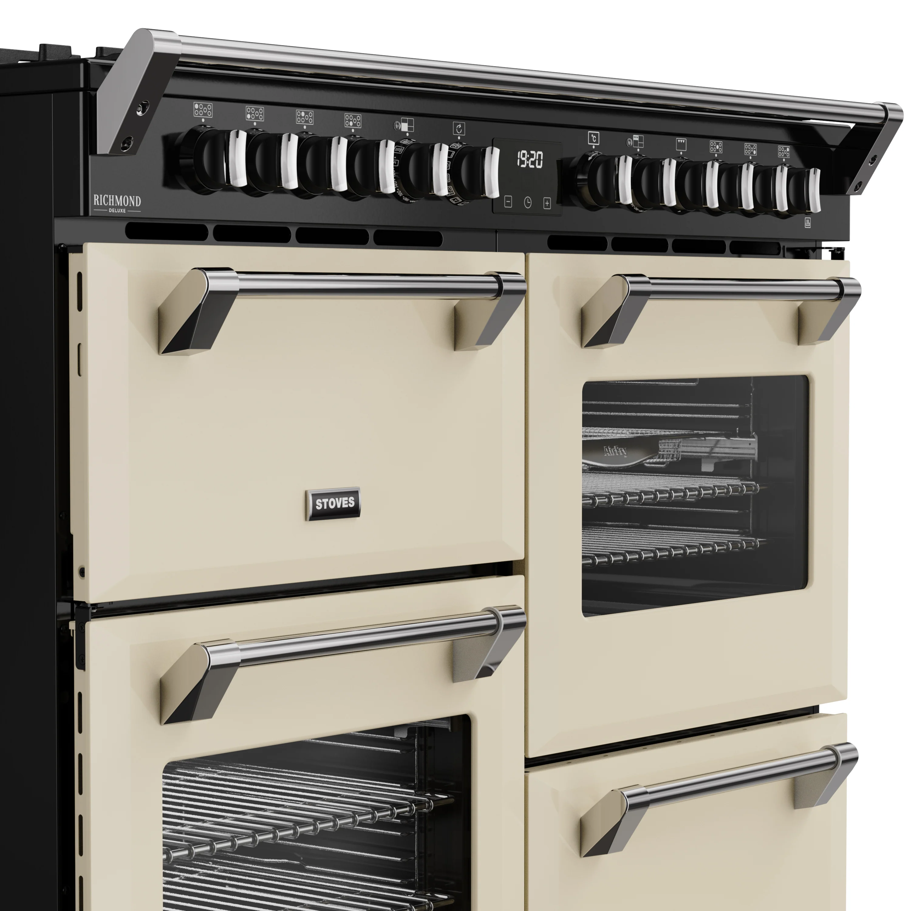 Stoves RCA Richmond Deluxe 110DF 110cm Dual Fuel Range Cooker 444411877 Cream - Image 3