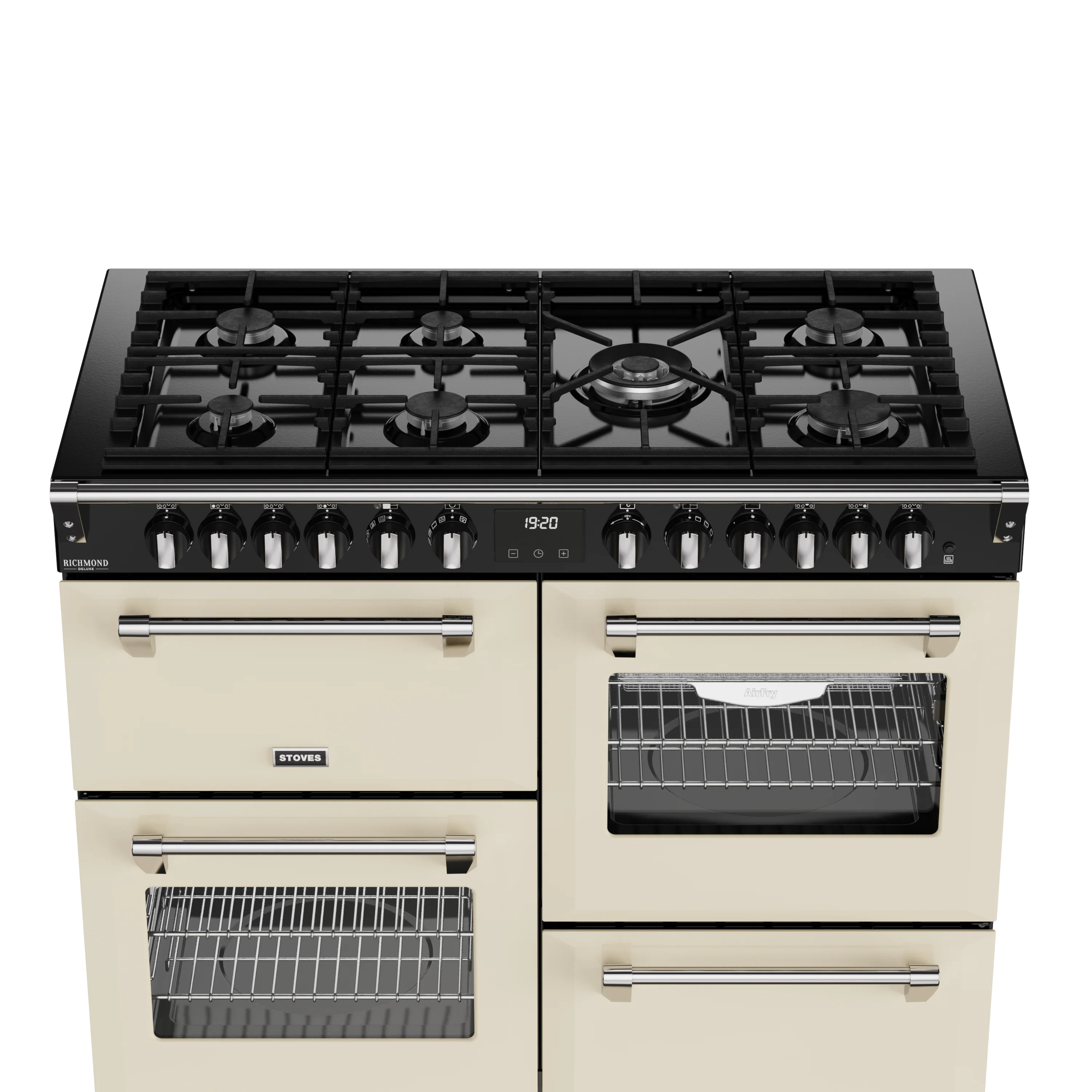 Stoves RCA Richmond Deluxe 110DF 110cm Dual Fuel Range Cooker 444411877 Cream - Image 5