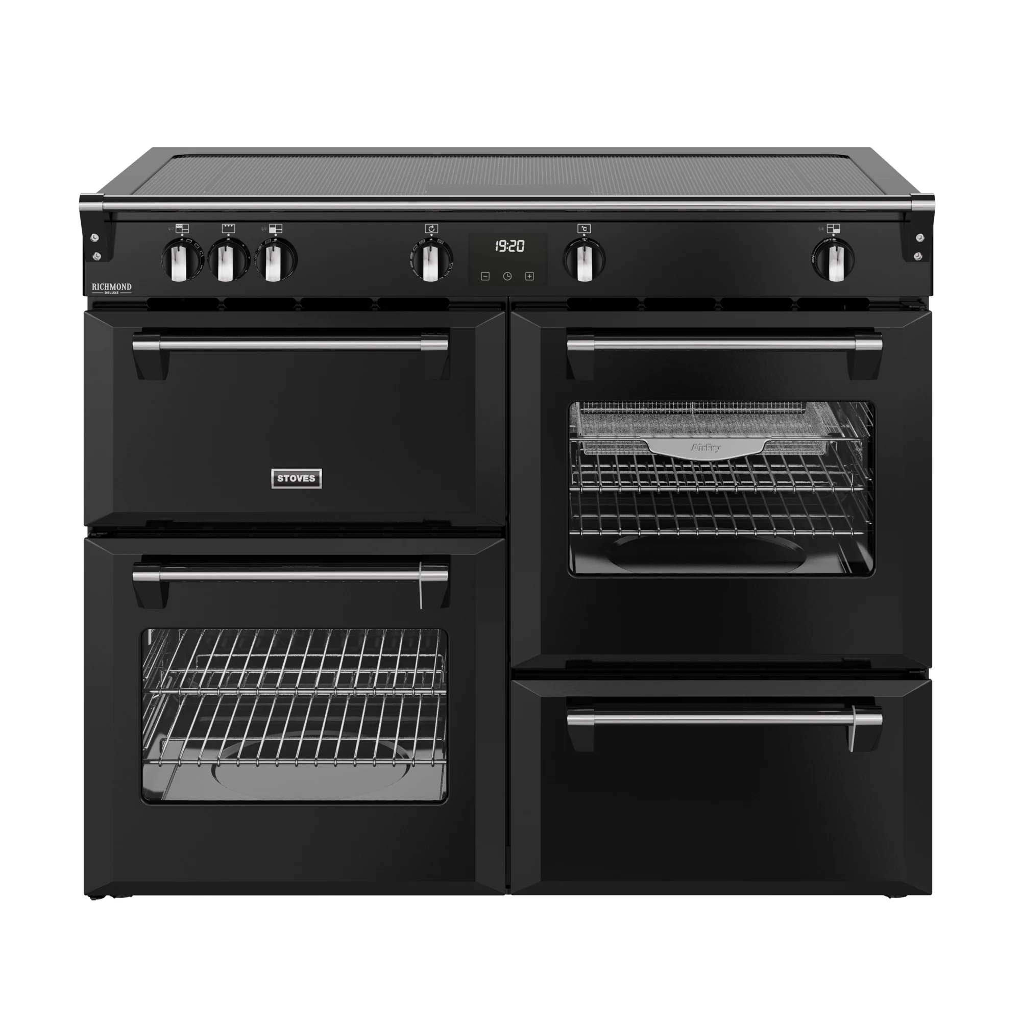 Stoves RCA Richmond Deluxe 110Ei 110cm Zoneless Induction Range Cooker 444411880 Black