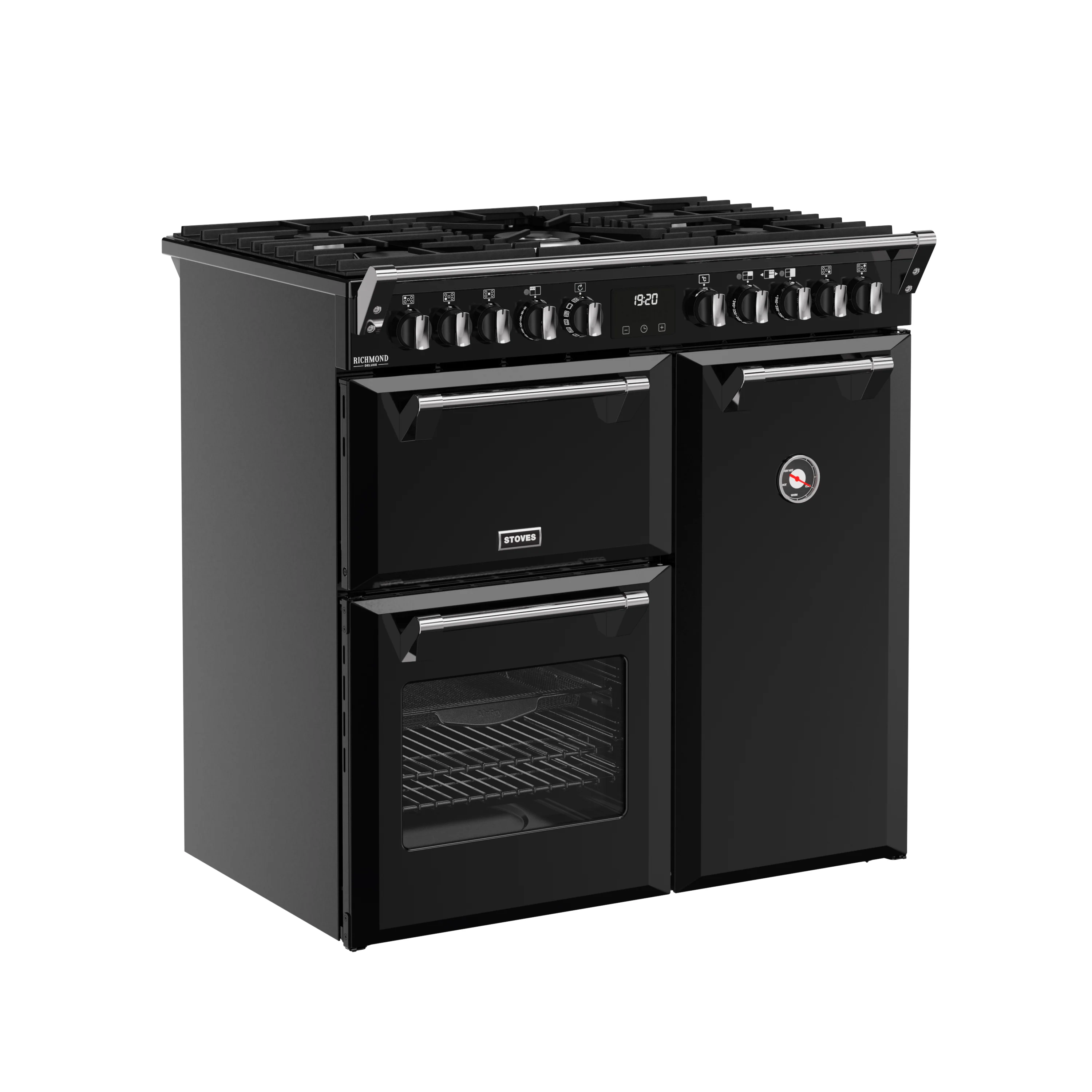 Stoves RCA Richmond Deluxe 90DF 90cm Dual Fuel Range Cooker 444411867 Black - Image 2