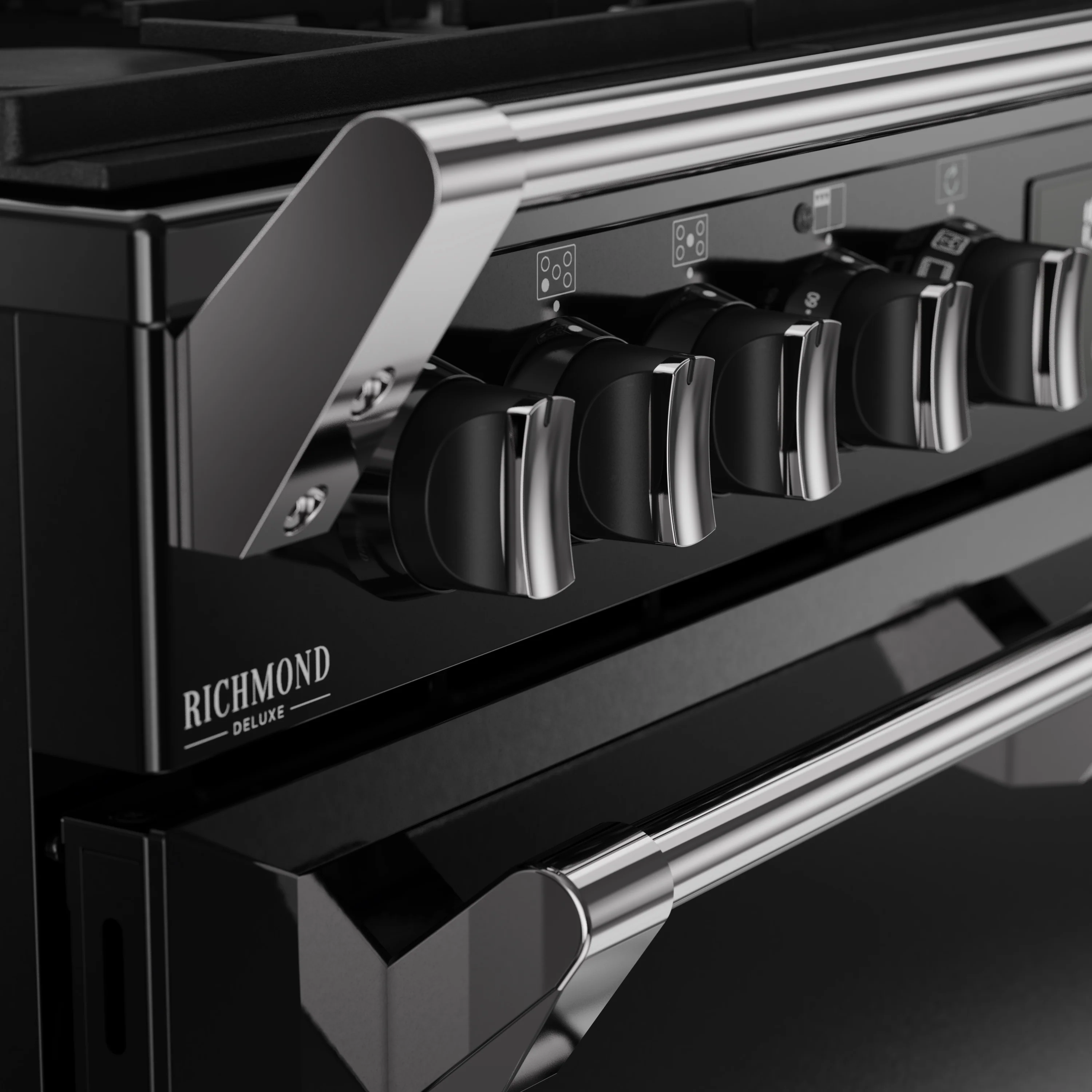 Stoves RCA Richmond Deluxe 90DF 90cm Dual Fuel Range Cooker 444411867 Black - Image 4