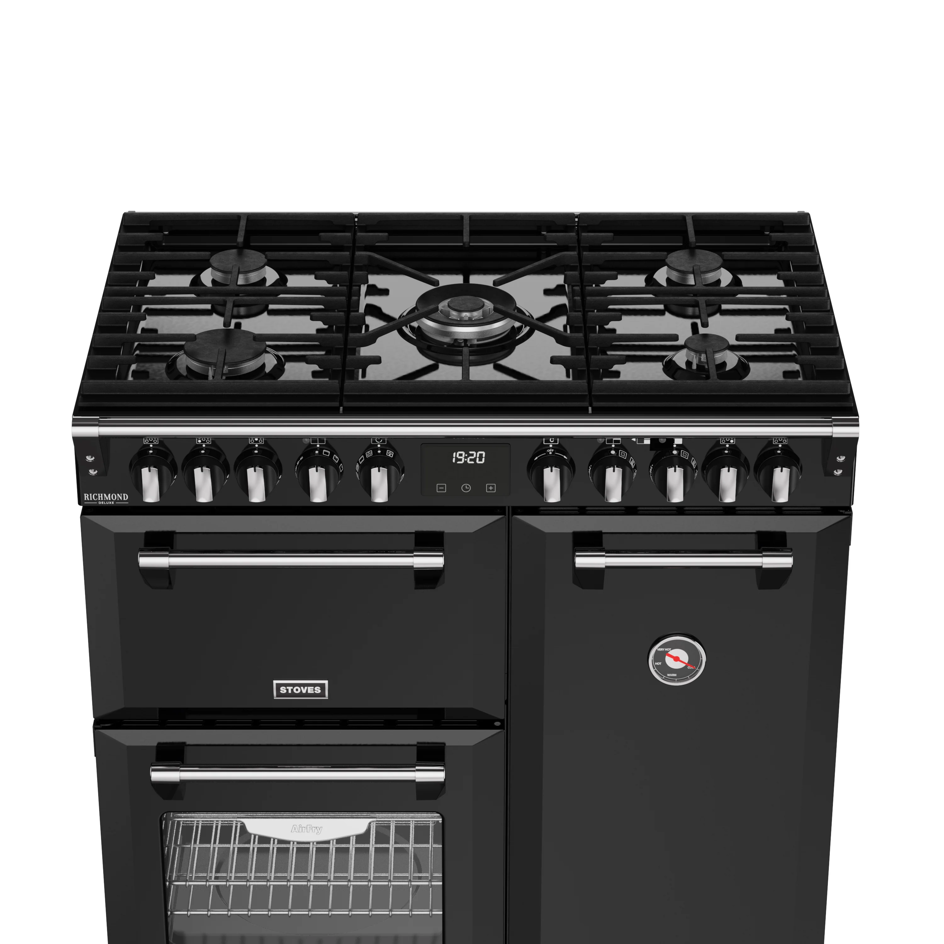 Stoves RCA Richmond Deluxe 90DF 90cm Dual Fuel Range Cooker 444411867 Black - Image 5