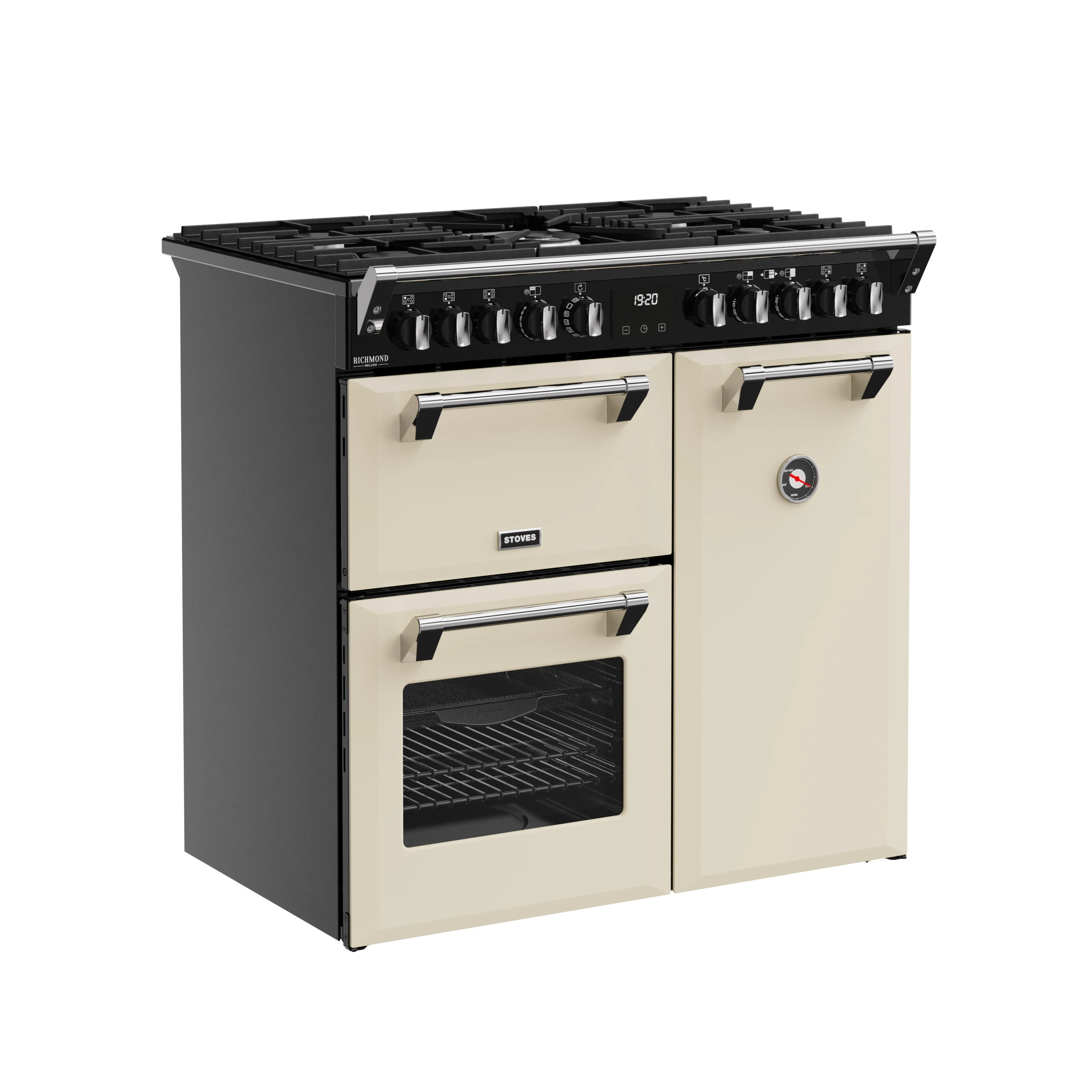 Stoves RCA Richmond Deluxe 90DF 90cm Dual Fuel Range Cooker 444411868 Cream - Image 2