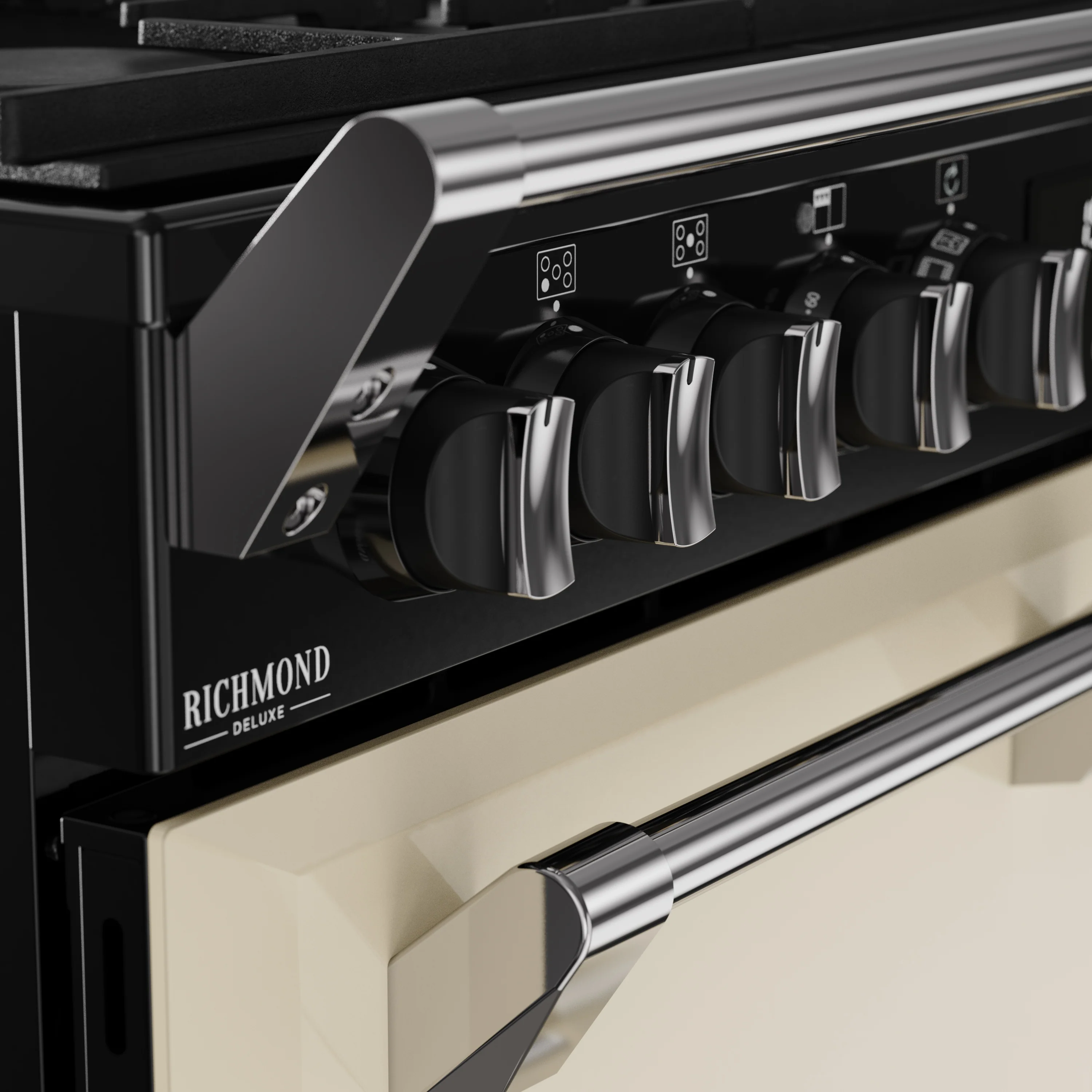 Stoves RCA Richmond Deluxe 90DF 90cm Dual Fuel Range Cooker 444411868 Cream - Image 4