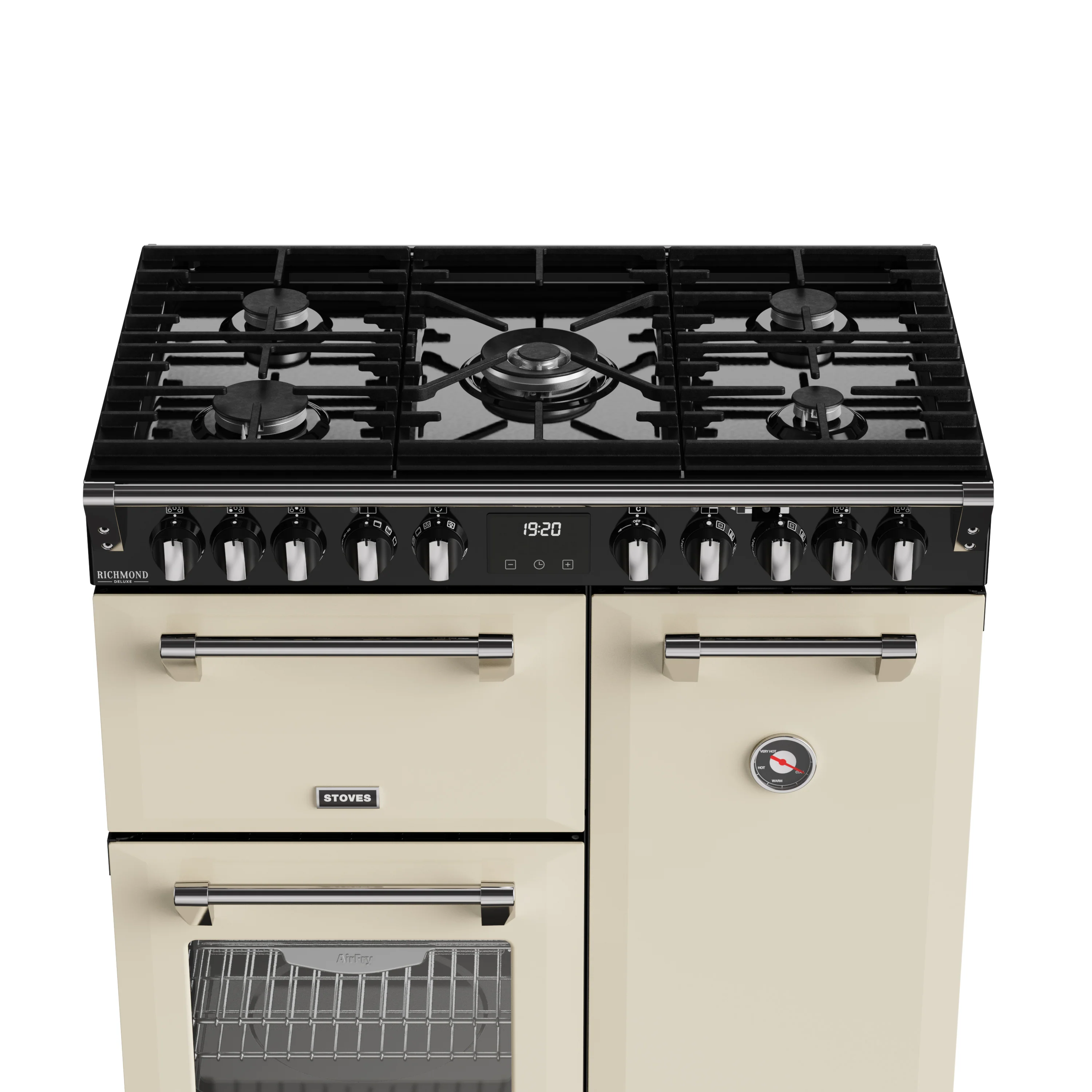 Stoves RCA Richmond Deluxe 90DF 90cm Dual Fuel Range Cooker 444411868 Cream - Image 5
