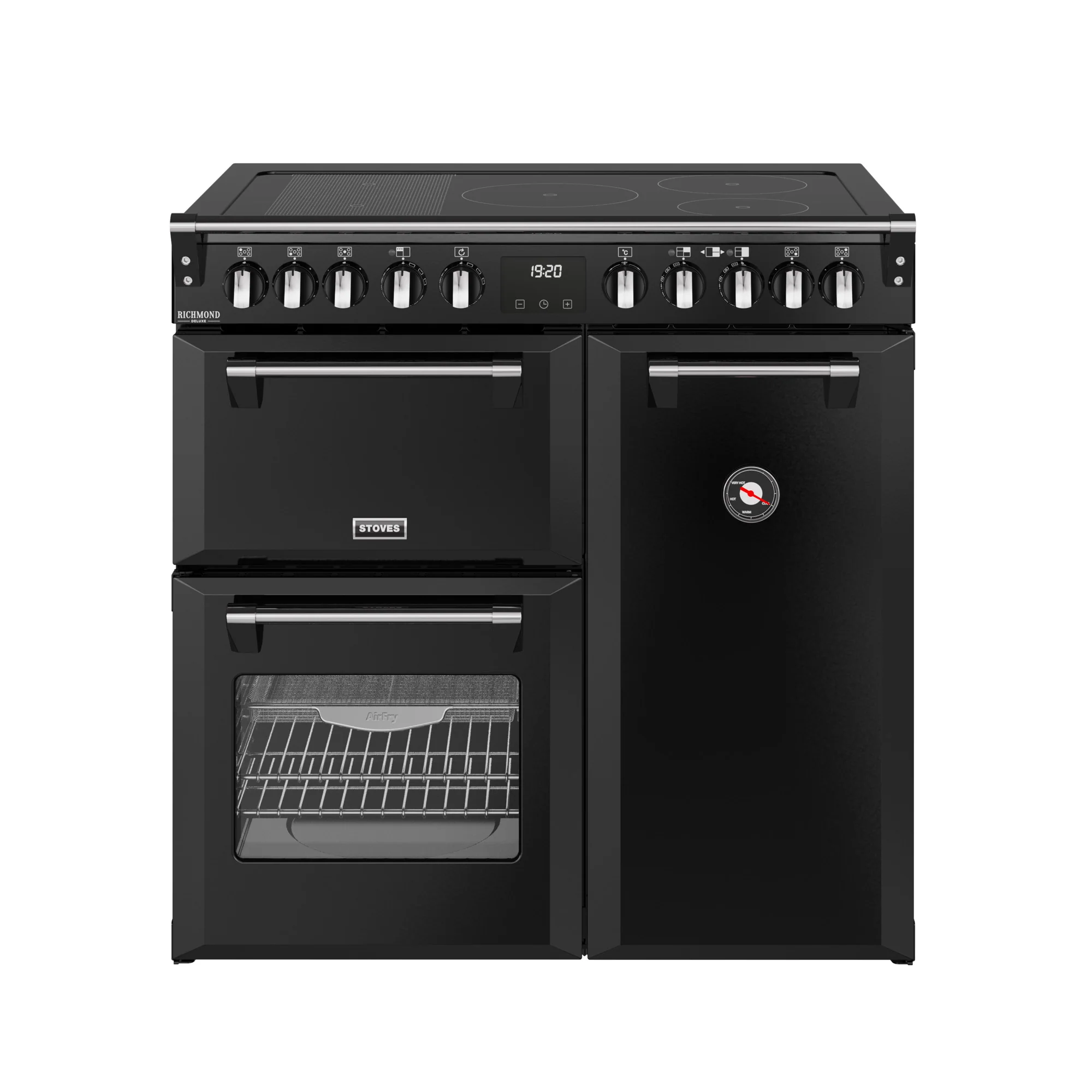 Stoves RCA Richmond Deluxe 90Ei 90cm Induction Range Cooker 444411869 Black
