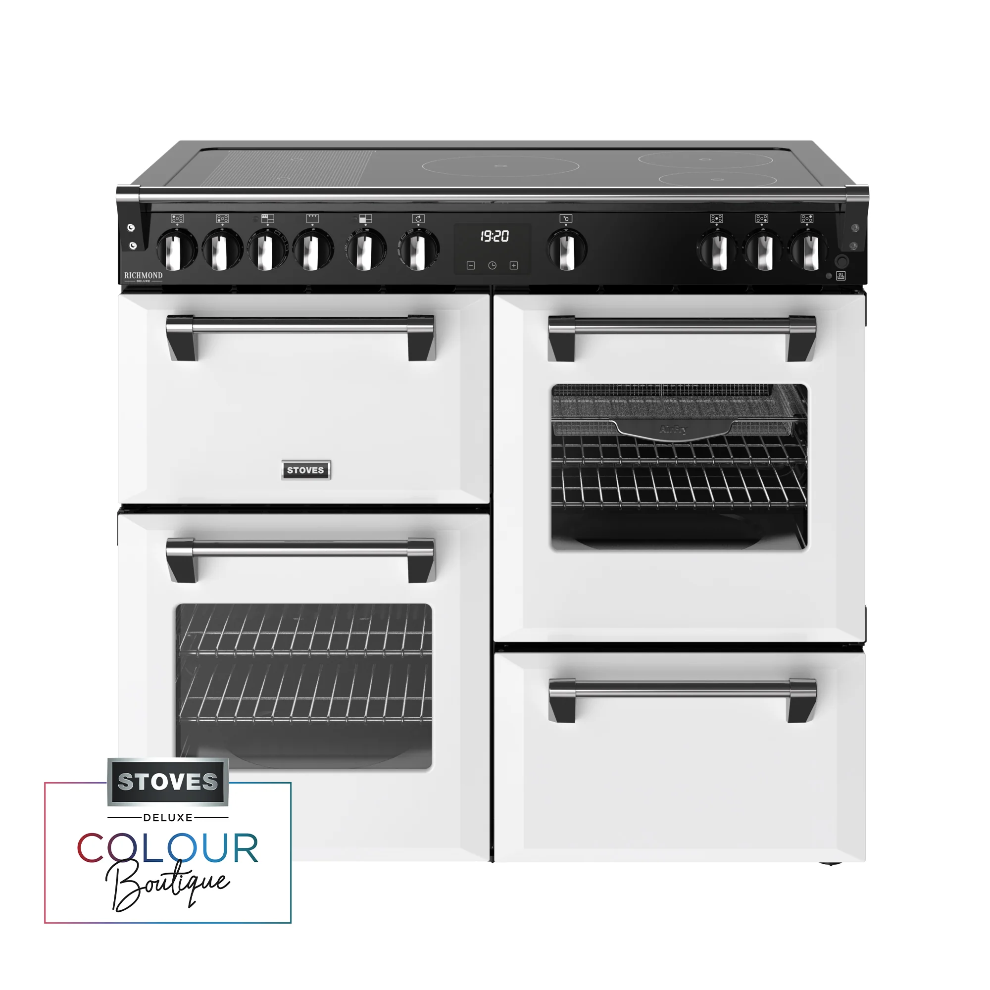 Stoves Richmond Deluxe 100cm Induction Range Cooker 444412022 Ice White