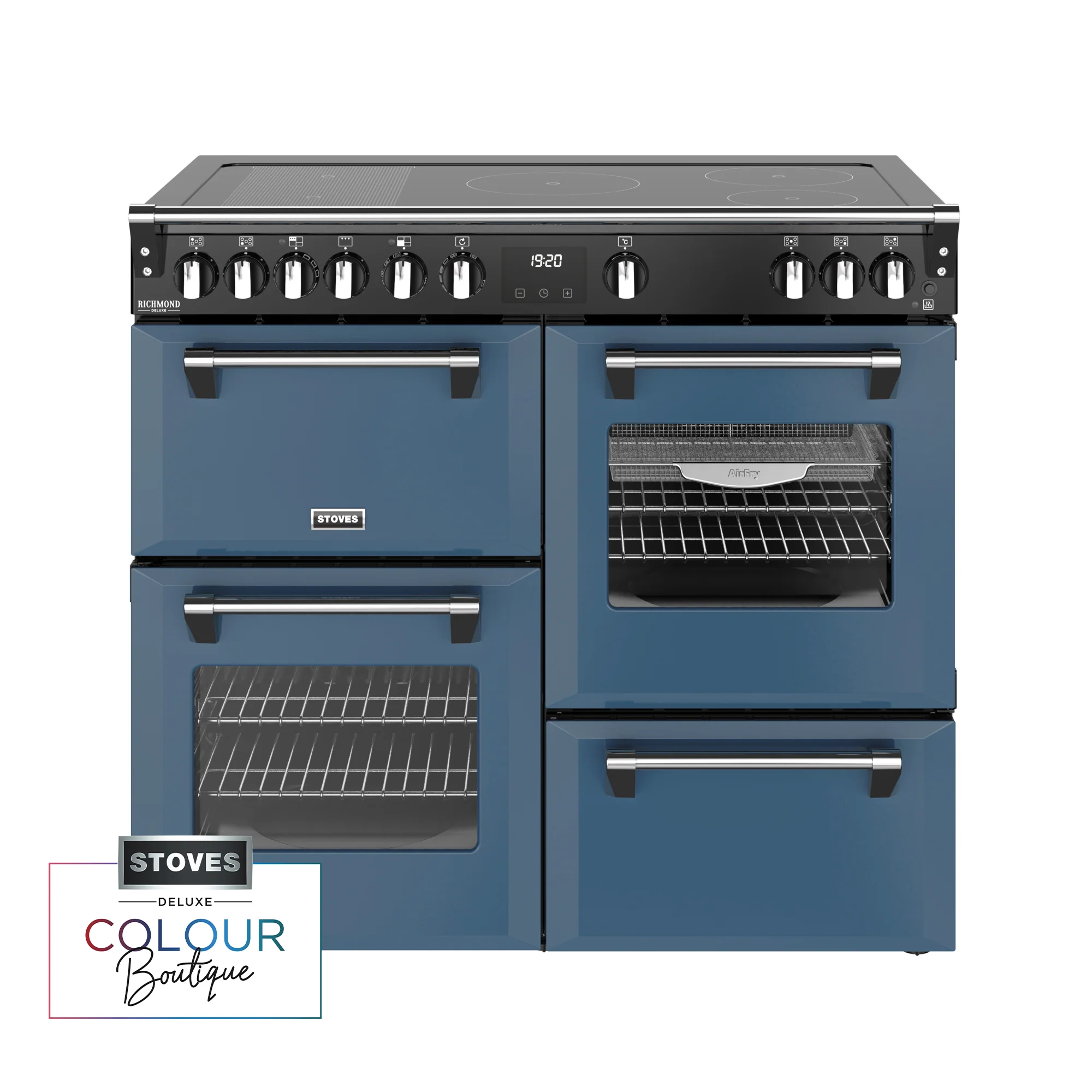 Stoves Richmond Deluxe 100cm Induction Range Cooker 444412023 Twilight Blue