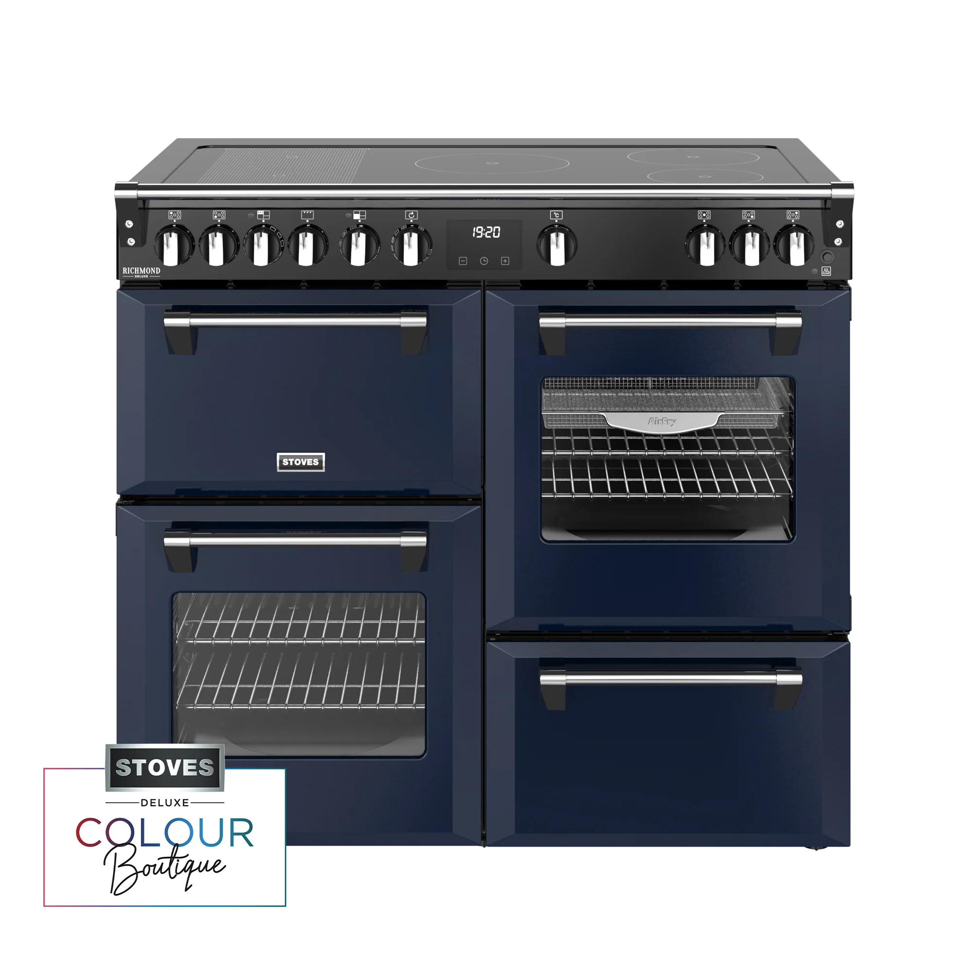 Stoves Richmond Deluxe 100cm Induction Range Cooker 444412024 Midnight Blue
