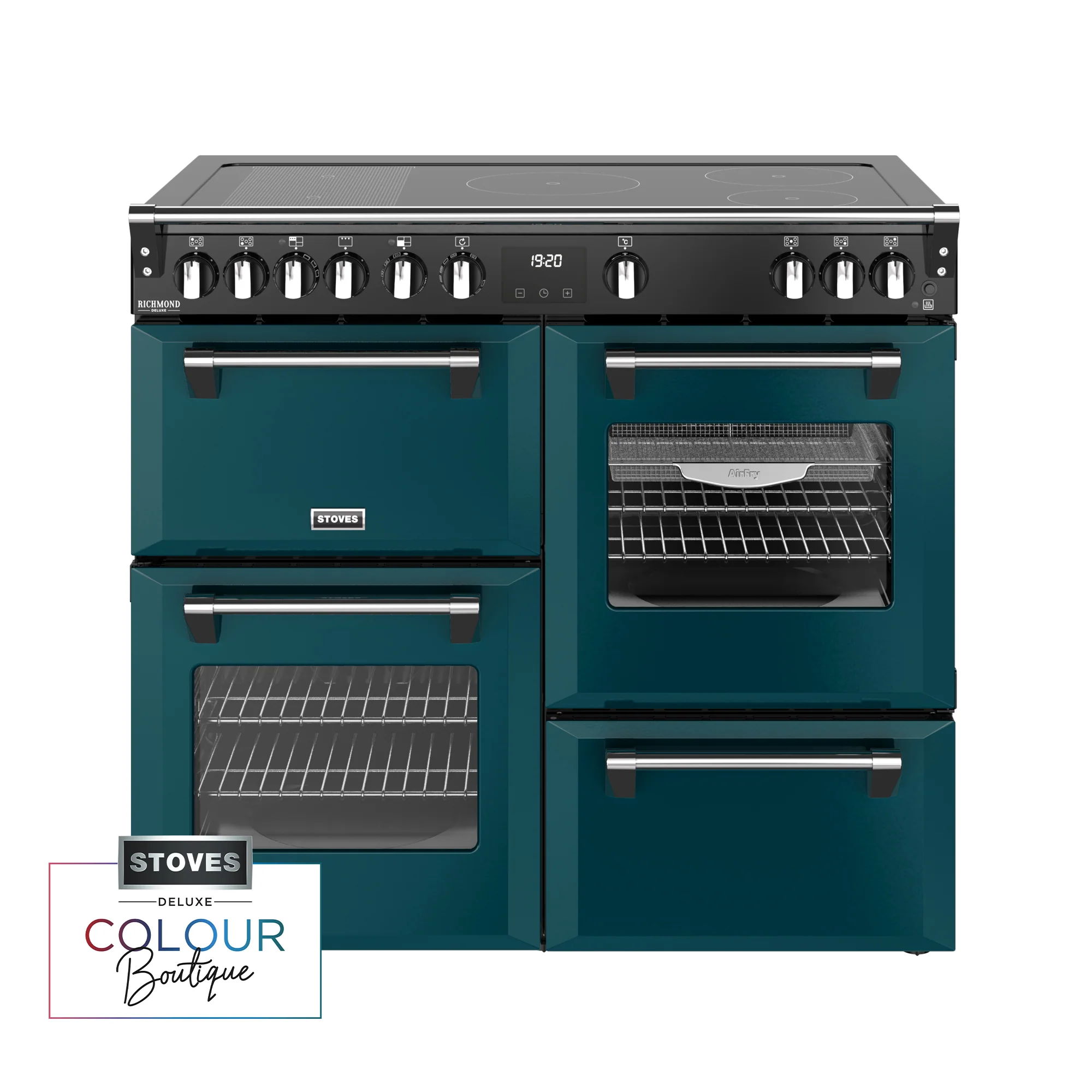 Stoves Richmond Deluxe 100cm Induction Range Cooker 444412025 Deep Marine