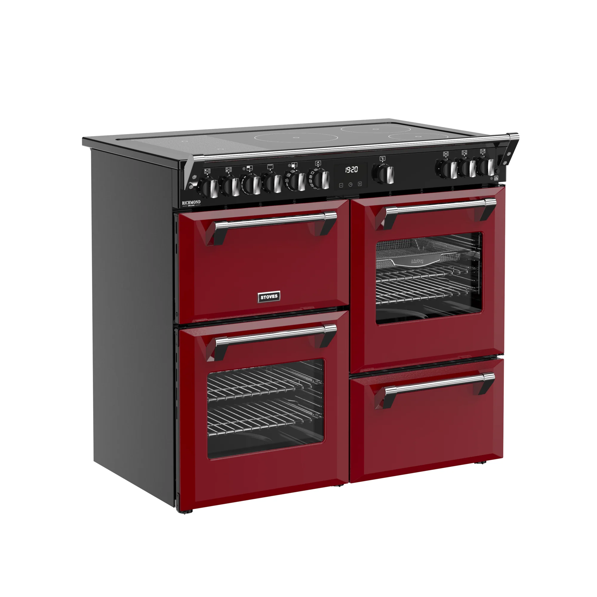 Stoves Richmond Deluxe 100cm Induction Range Cooker 444412026 Garnet Red - Image 2