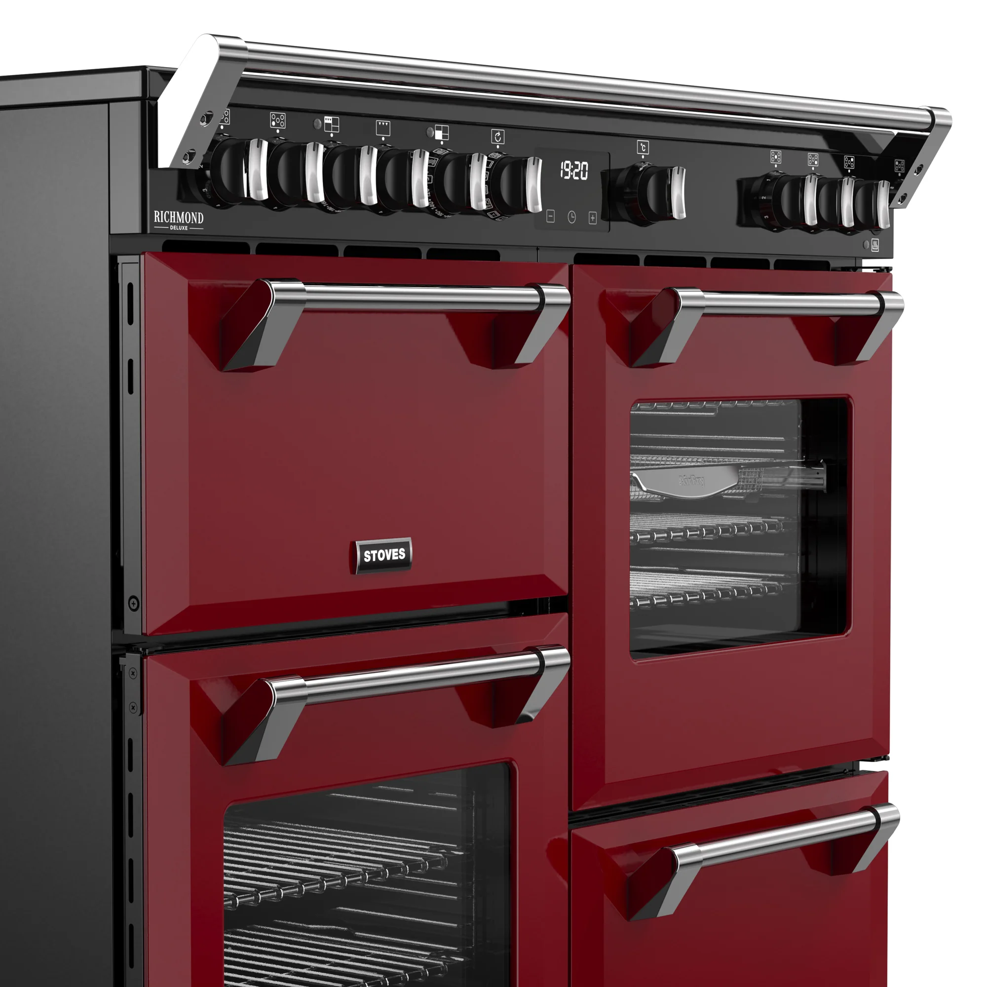 Stoves Richmond Deluxe 100cm Induction Range Cooker 444412026 Garnet Red - Image 4