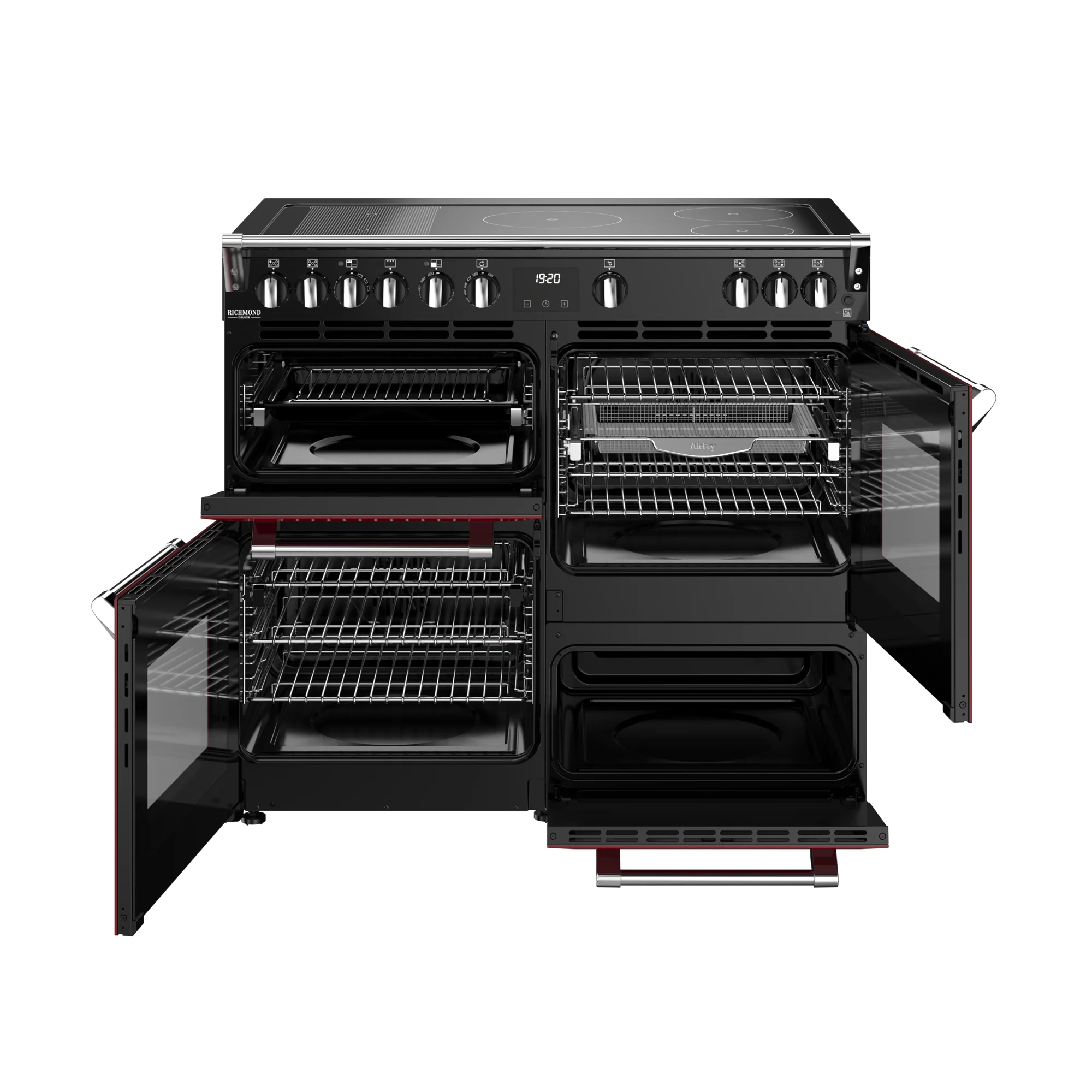 Stoves Richmond Deluxe 100cm Induction Range Cooker 444412026 Garnet Red - Image 8
