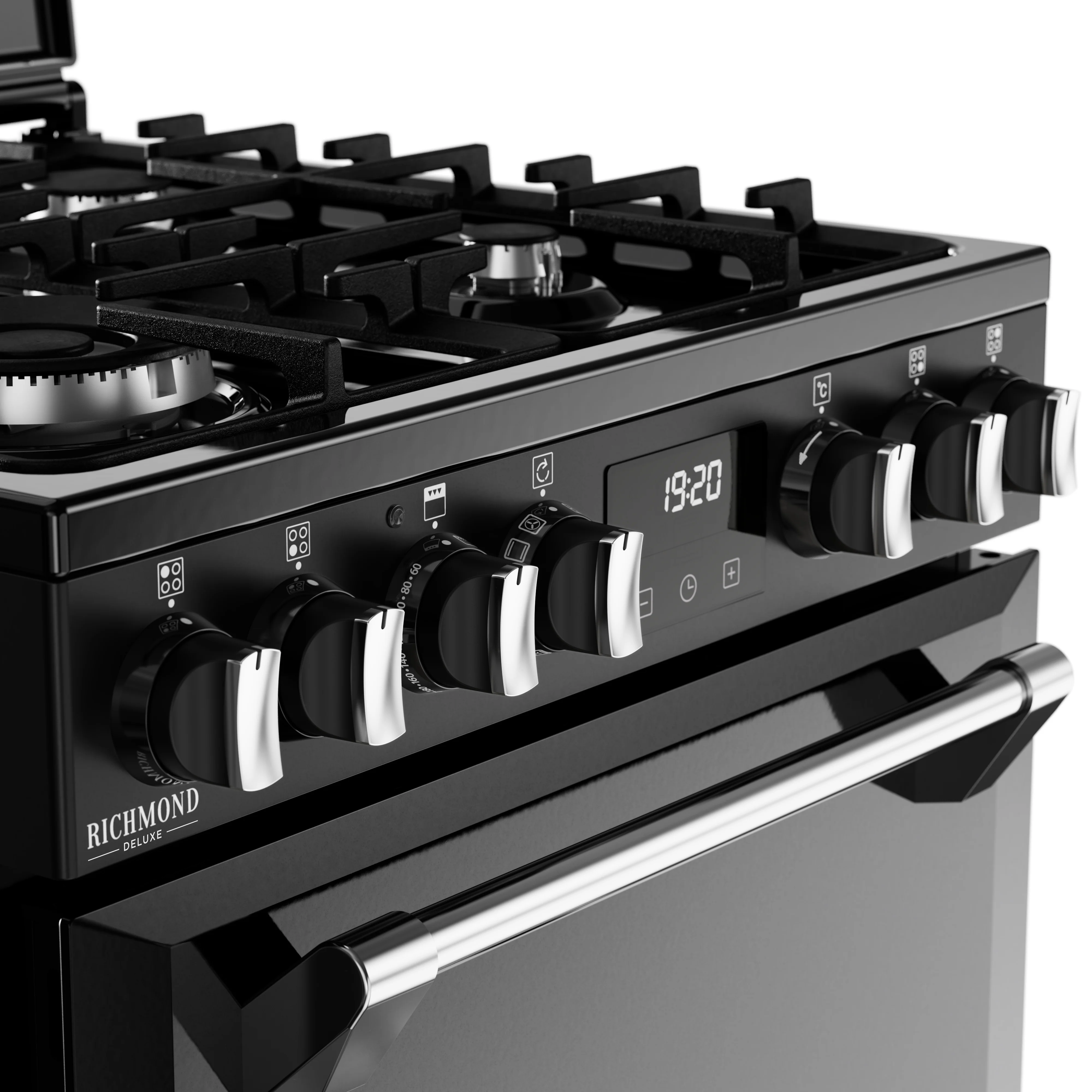 Stoves Richmond Deluxe 444411844 60DF Black Freestanding Dual Fuel Cooker - Image 3