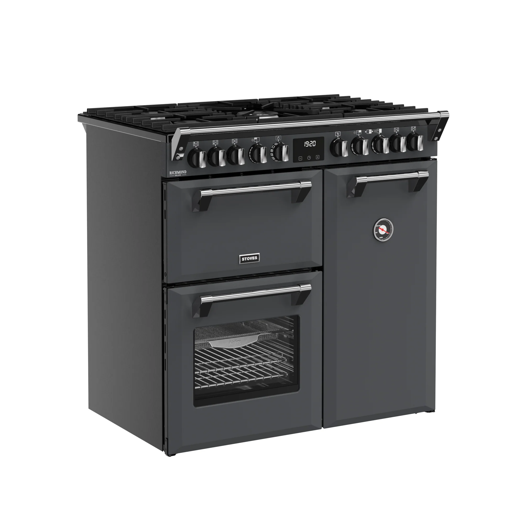 Stoves Richmond Deluxe 90cm Dual Fuel Range Cooker 444412003 Anthracite Grey - Image 2