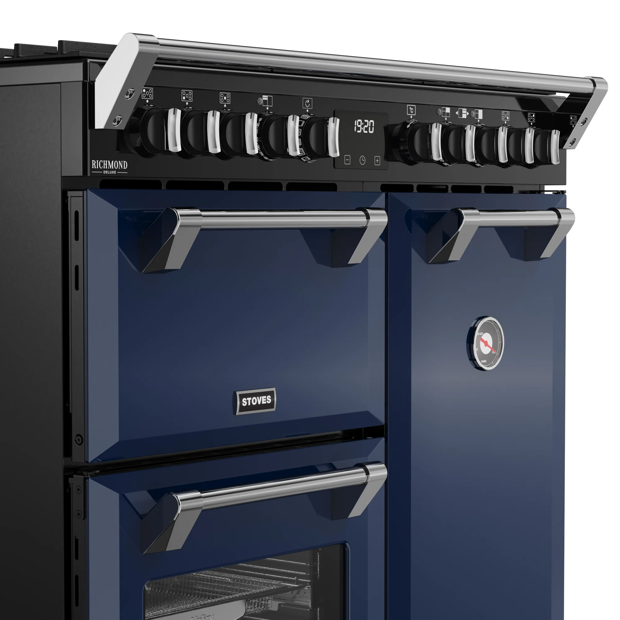 Stoves Richmond Deluxe 90cm Dual Fuel Range Cooker 444412006 Midnight Blue - Image 4