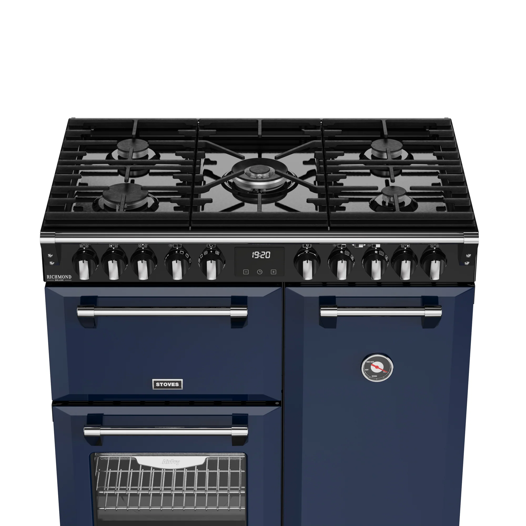 Stoves Richmond Deluxe 90cm Dual Fuel Range Cooker 444412006 Midnight Blue - Image 6