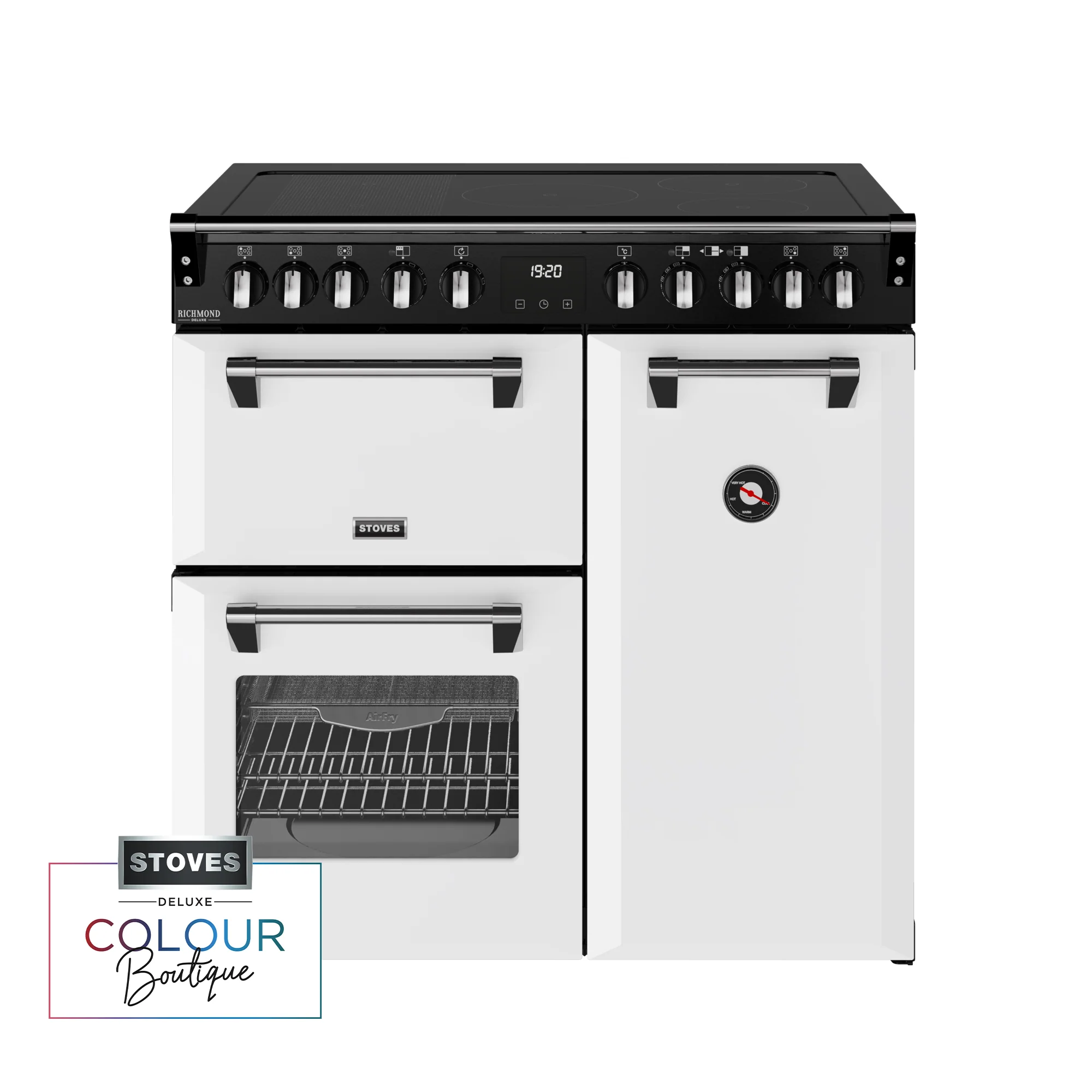 Stoves Richmond Deluxe 90cm Induction Range Cooker 444412010 Ice White