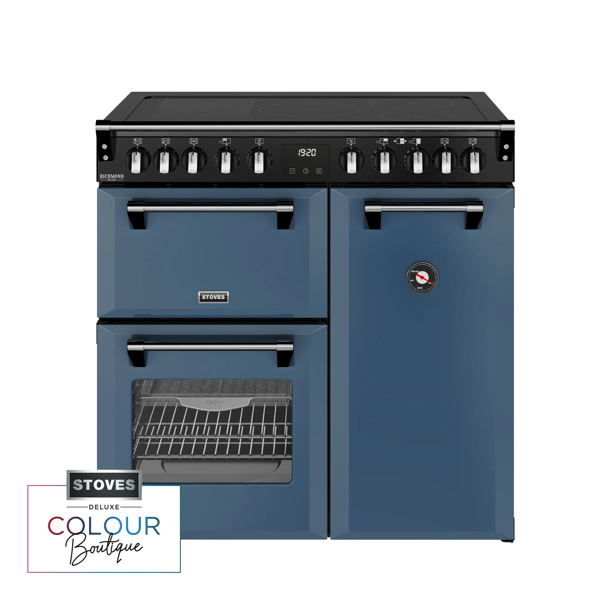 Stoves Richmond Deluxe 90cm Induction Range Cooker 444412011 Twilight Blue