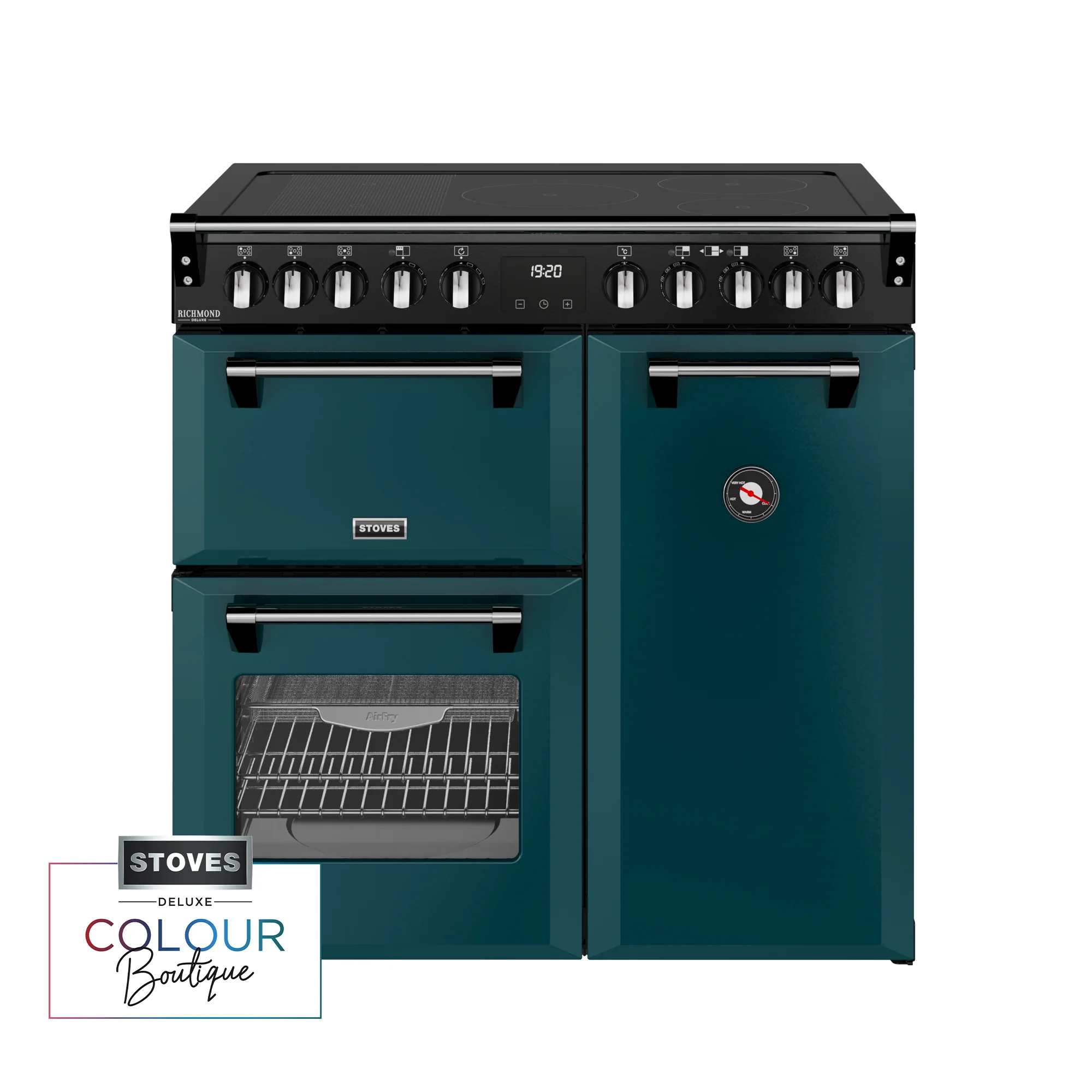 Stoves Richmond Deluxe 90cm Induction Range Cooker 444412013 Deep Marine