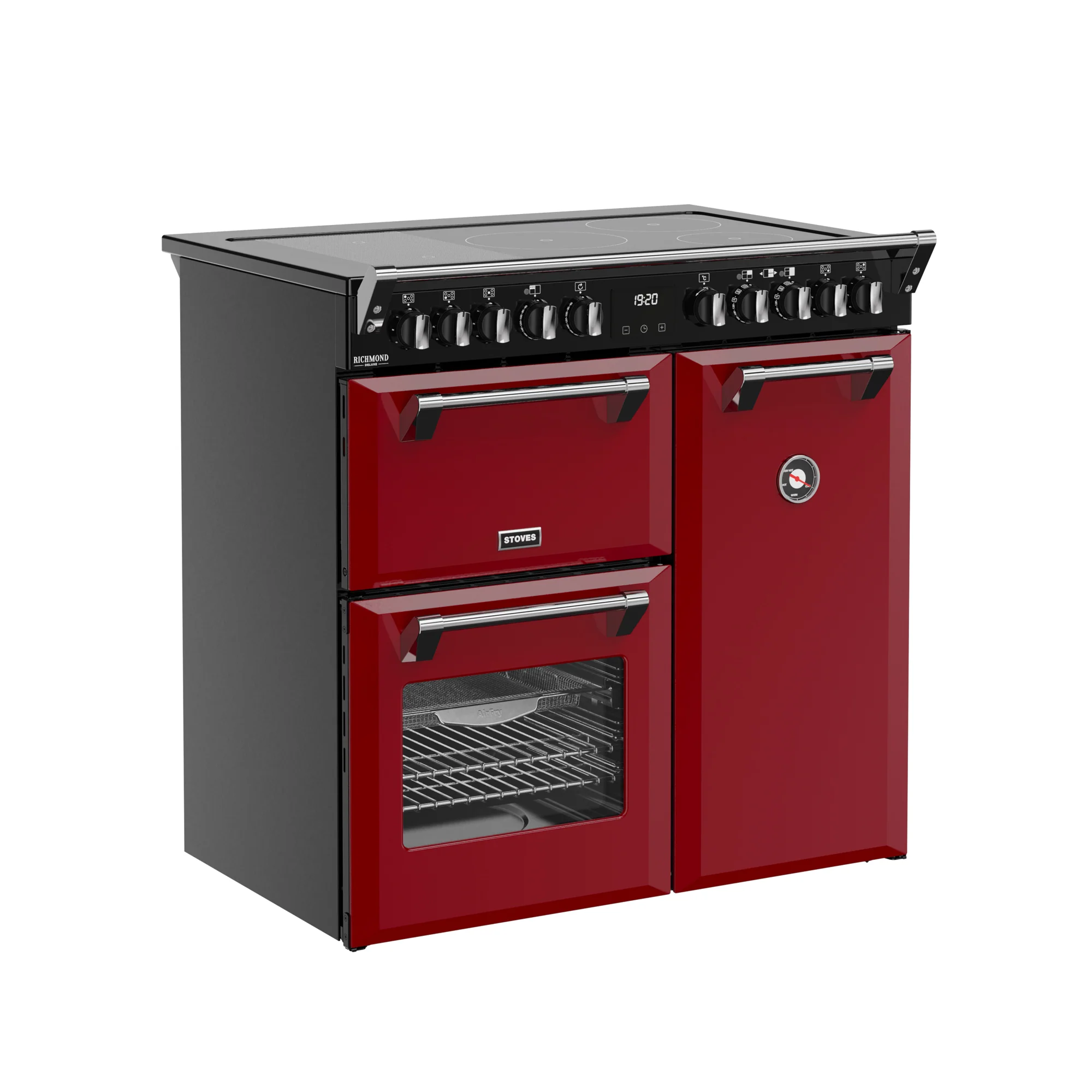 Stoves Richmond Deluxe 90cm Induction Range Cooker 444412014 Garnet Red - Image 2