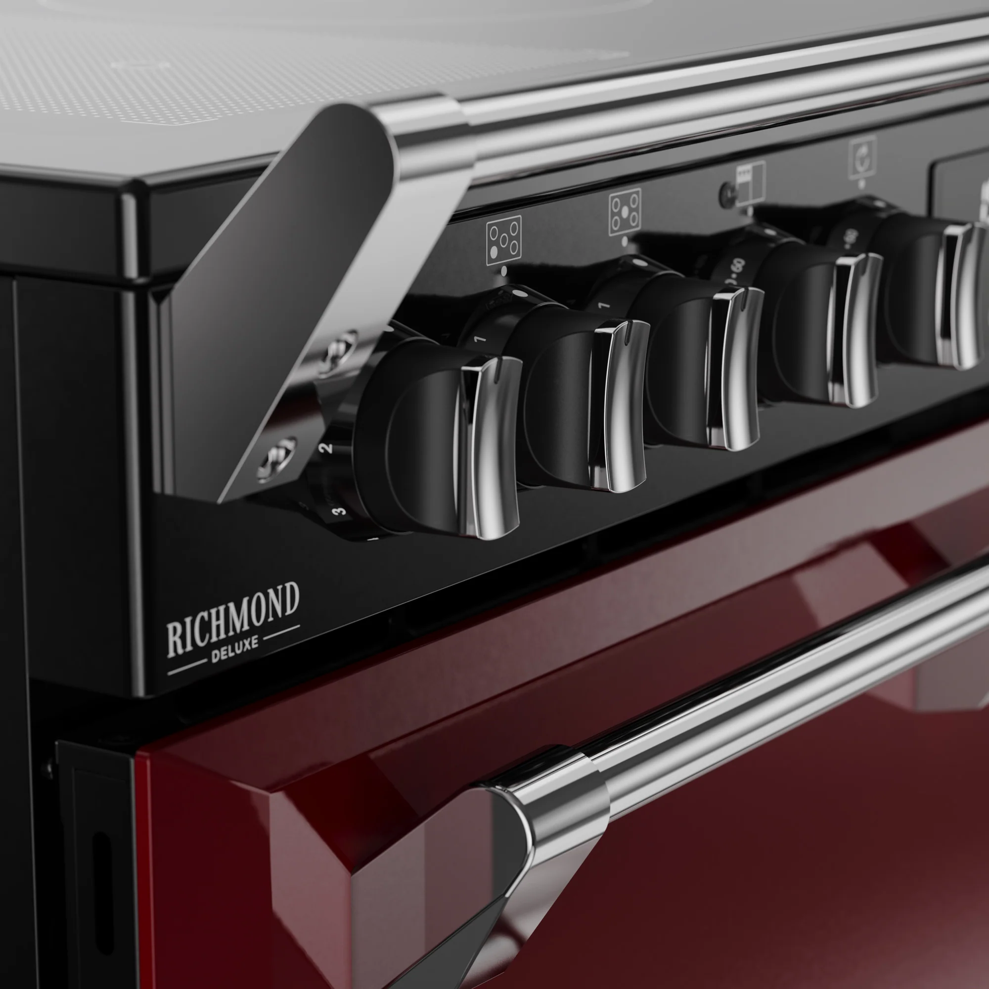 Stoves Richmond Deluxe 90cm Induction Range Cooker 444412014 Garnet Red - Image 4