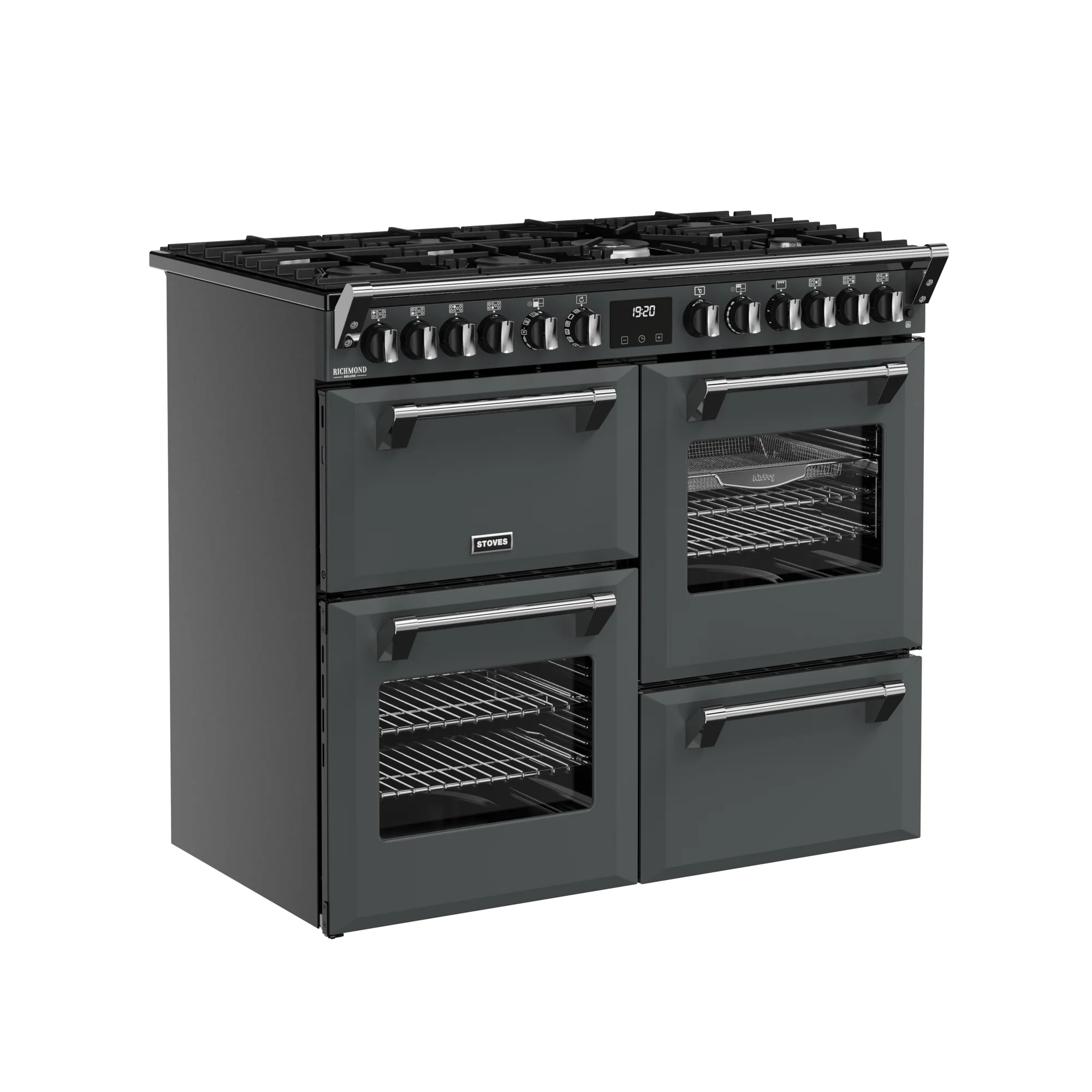 Stoves Richmond Deluxe Colour Boutique 100cm Dual Fuel Range Cooker 444412015 Anthracite Grey - Image 2