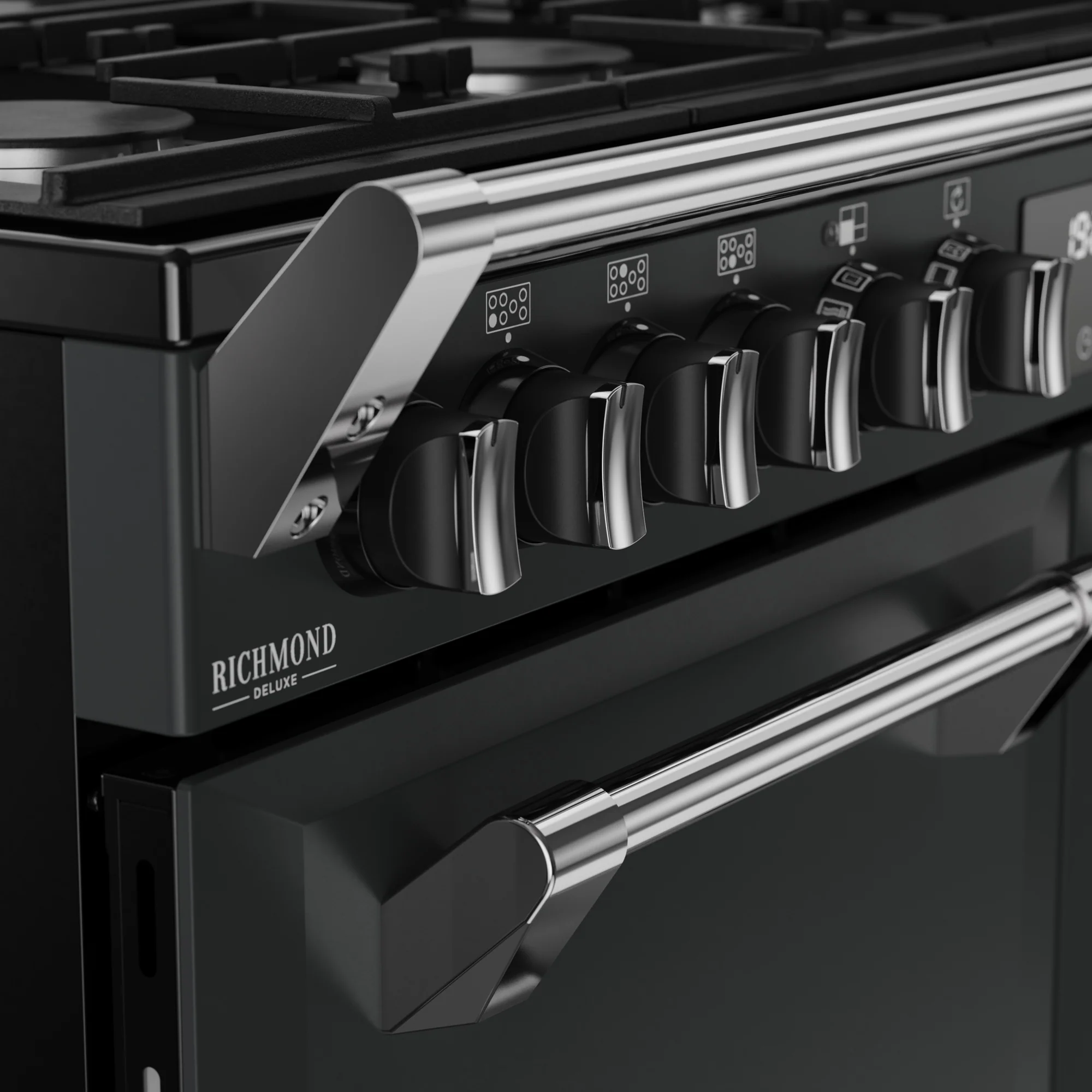 Stoves Richmond Deluxe Colour Boutique 100cm Dual Fuel Range Cooker 444412015 Anthracite Grey - Image 4