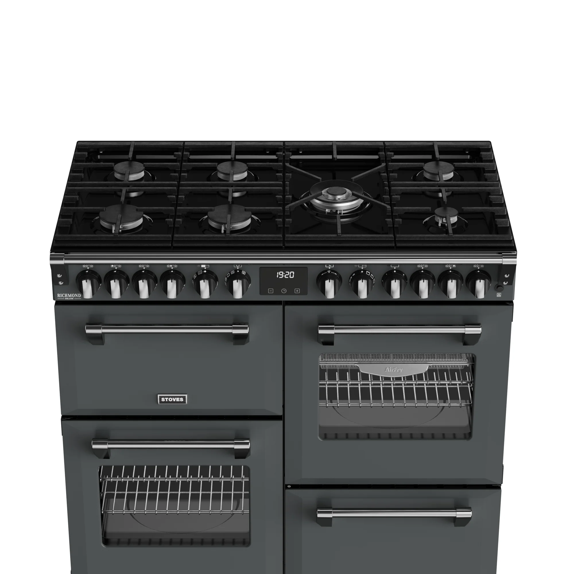 Stoves Richmond Deluxe Colour Boutique 100cm Dual Fuel Range Cooker 444412015 Anthracite Grey - Image 6