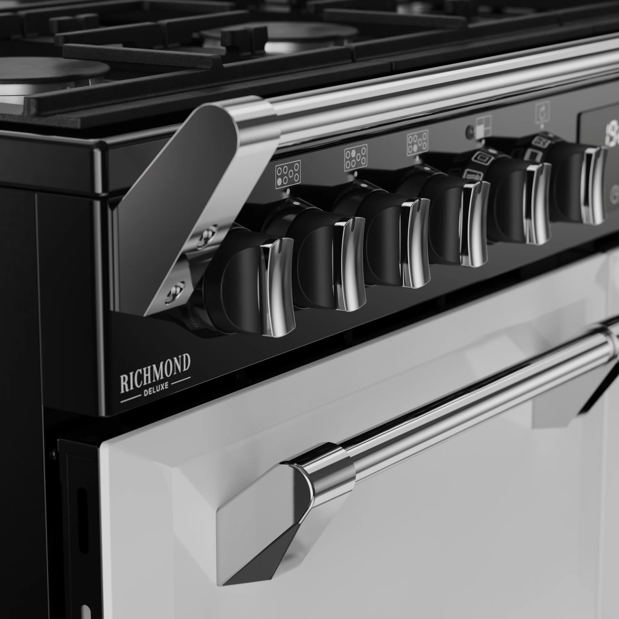 Stoves Richmond Deluxe Colour Boutique 100cm Dual Fuel Range Cooker 444412016 Ice White - Image 4