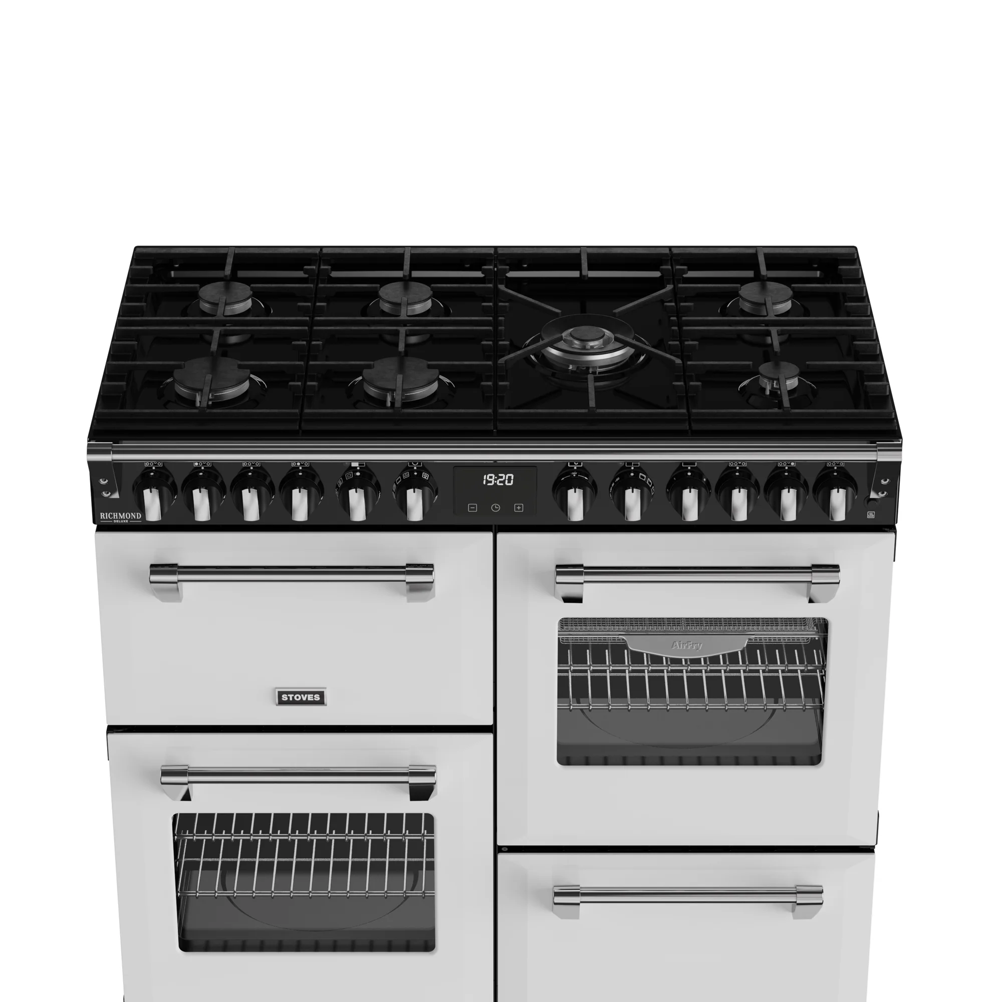 Stoves Richmond Deluxe Colour Boutique 100cm Dual Fuel Range Cooker 444412016 Ice White - Image 6