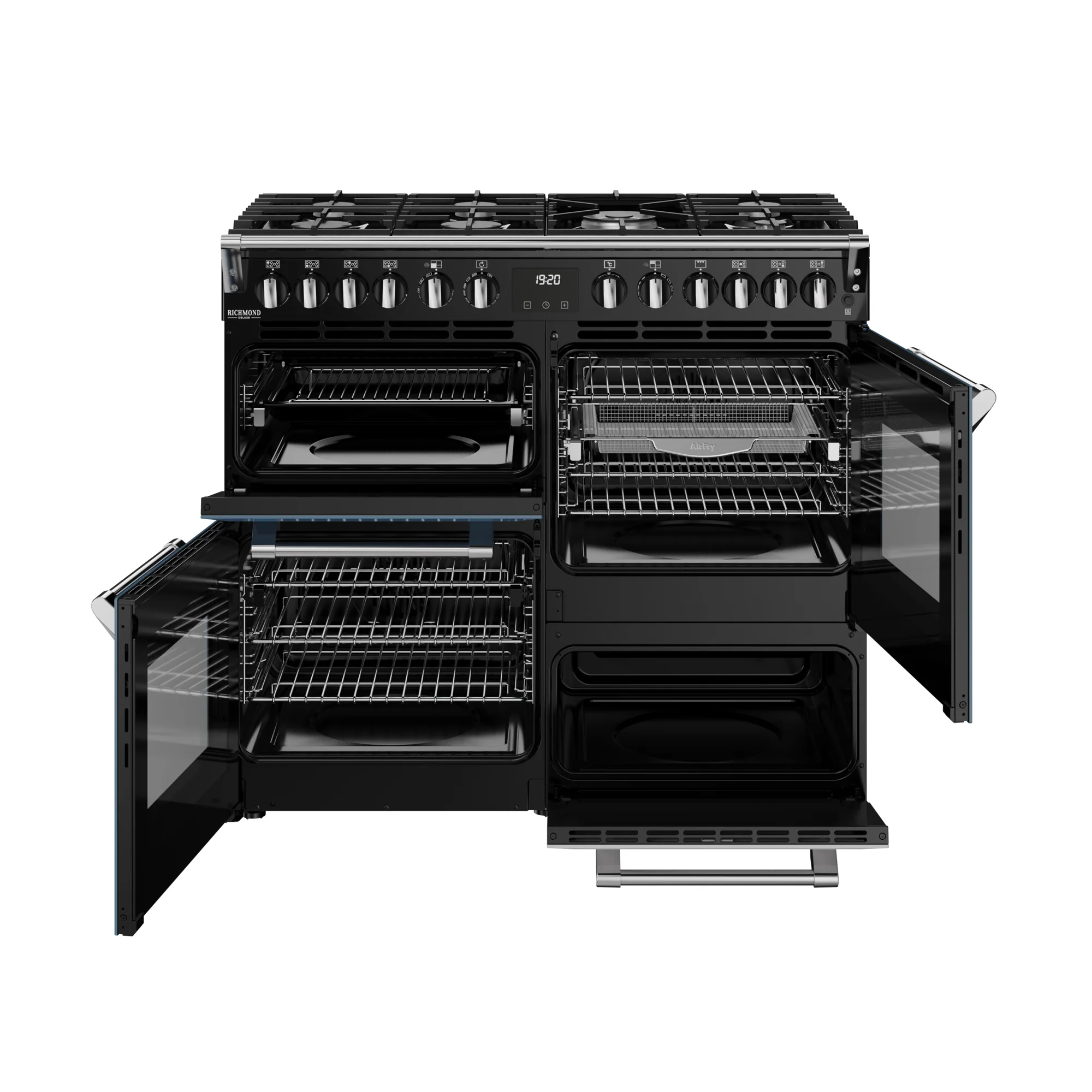 Stoves Richmond Deluxe Colour Boutique 100cm Dual Fuel Range Cooker 444412017 Twilight Blue - Image 10