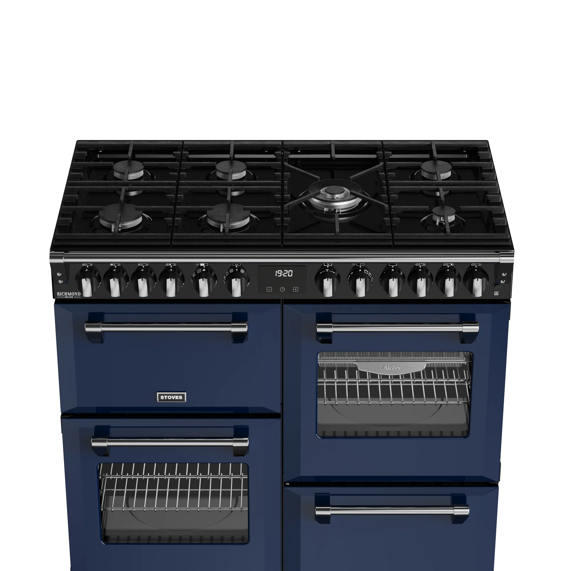 Stoves Richmond Deluxe Colour Boutique 100cm Dual Fuel Range Cooker 444412018 Midnight Blue - Image 3