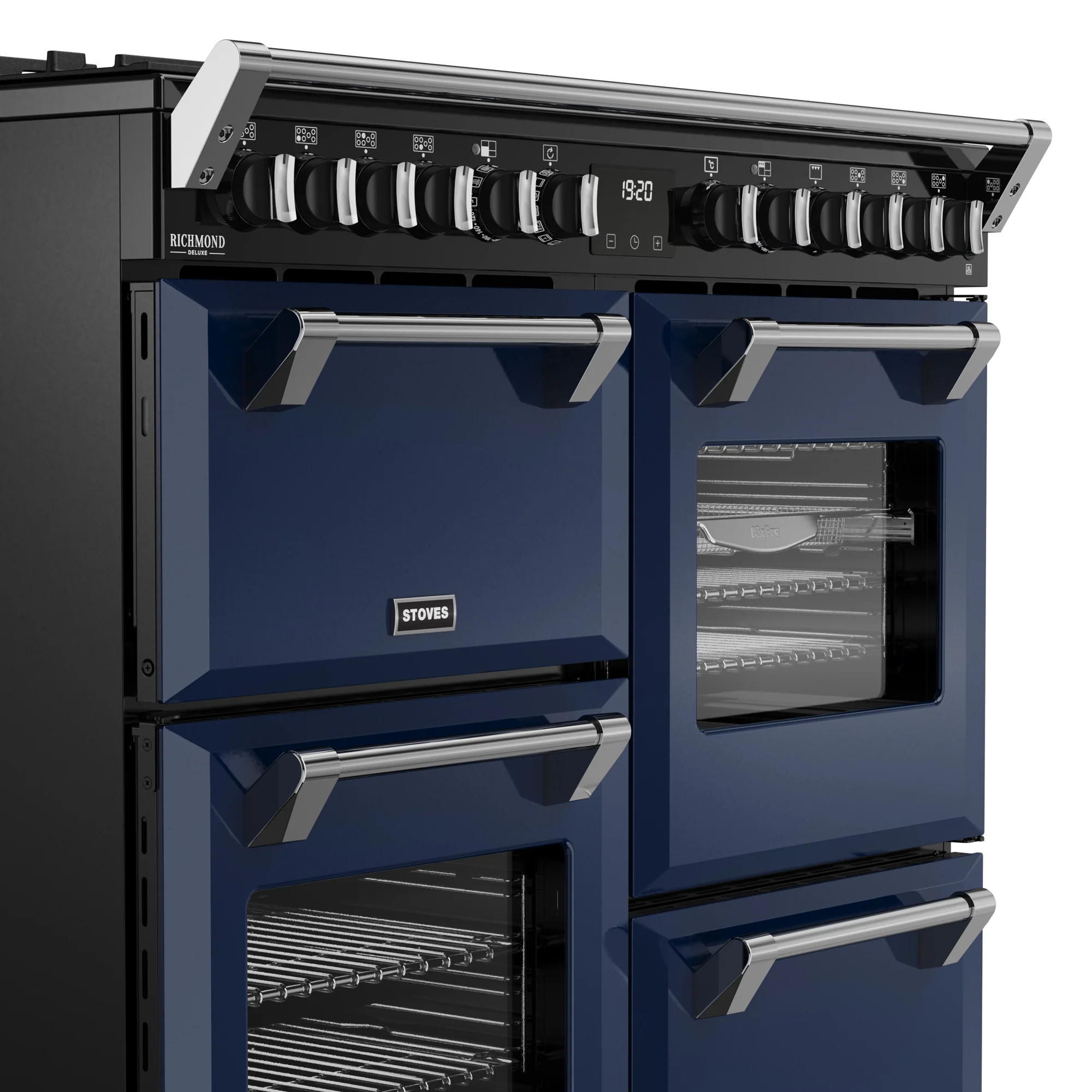 Stoves Richmond Deluxe Colour Boutique 100cm Dual Fuel Range Cooker 444412018 Midnight Blue - Image 4