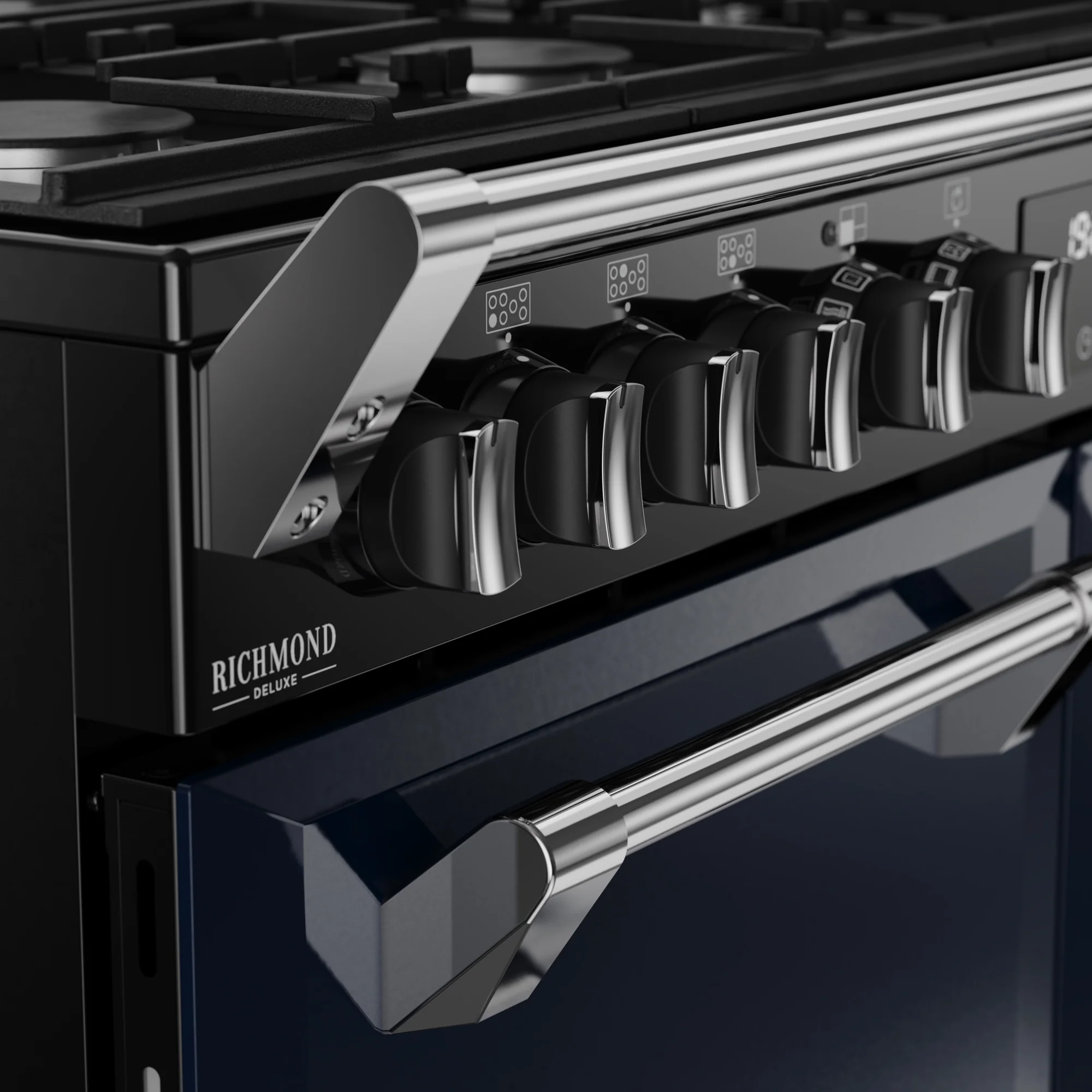 Stoves Richmond Deluxe Colour Boutique 100cm Dual Fuel Range Cooker 444412018 Midnight Blue - Image 5