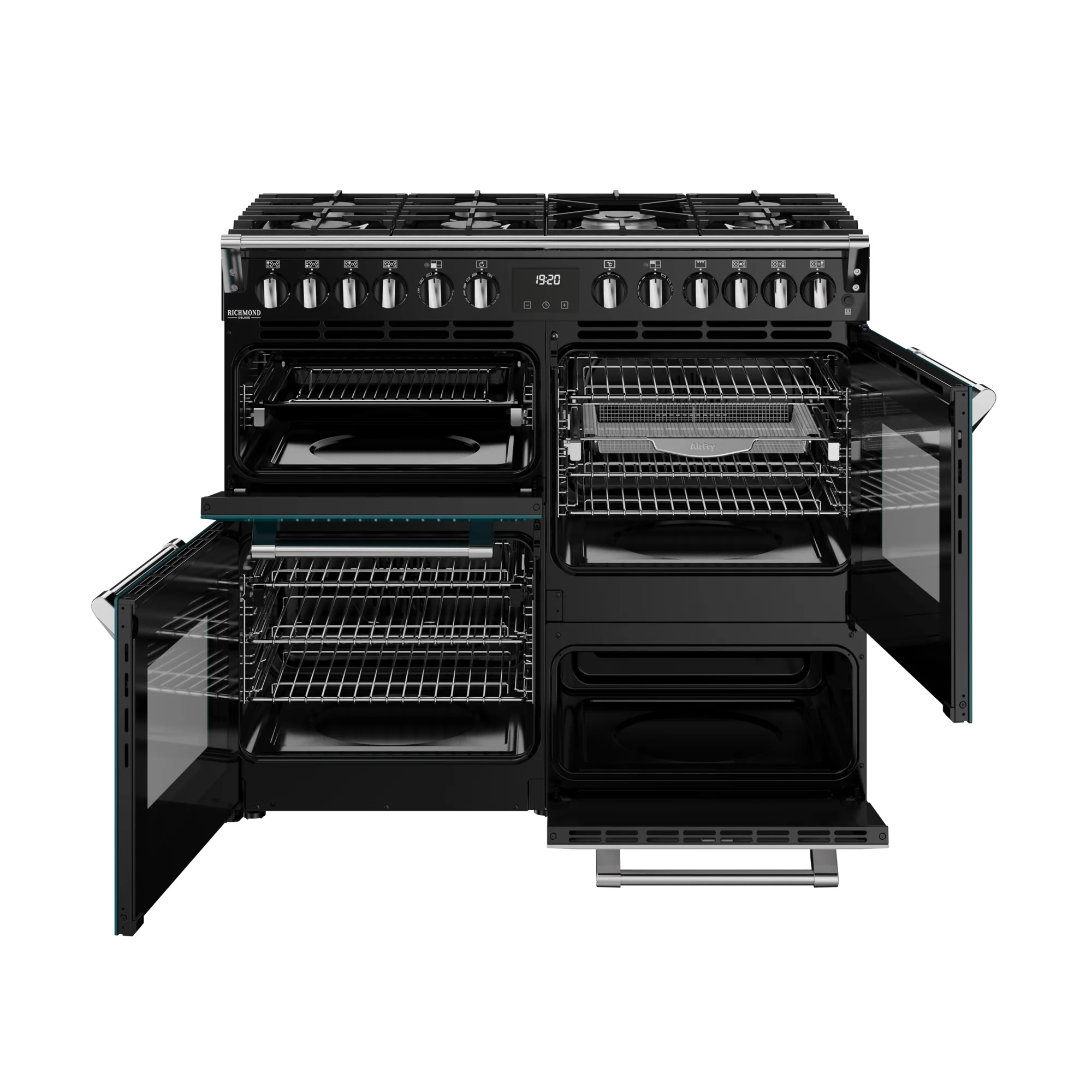 Stoves Richmond Deluxe Colour Boutique 100cm Dual Fuel Range Cooker 444412019 Deep Marine - Image 10