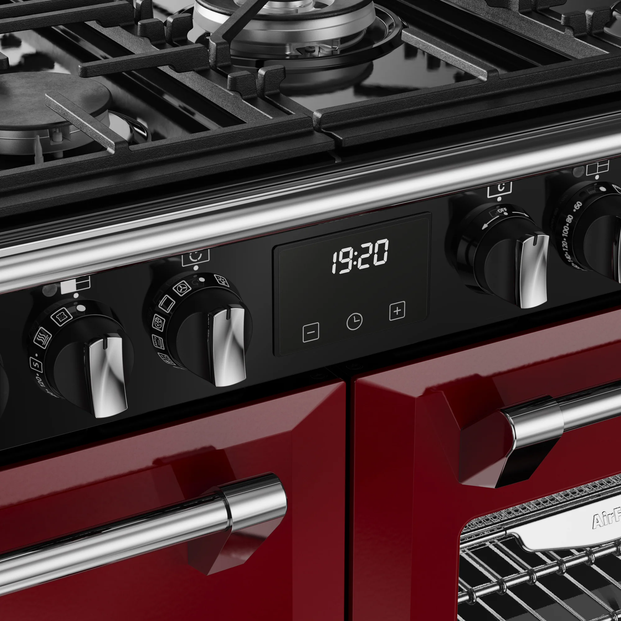 Stoves Richmond Deluxe Colour Boutique 100cm Dual Fuel Range Cooker 444412020 Garnet Red - Image 7